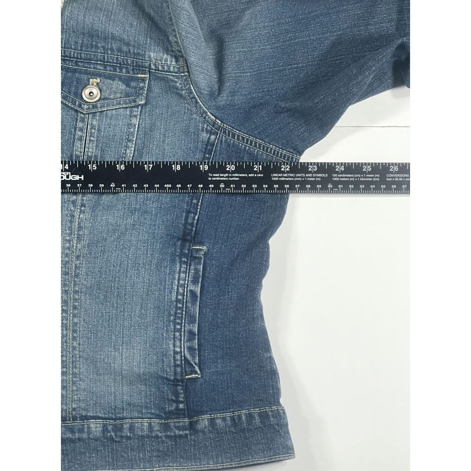 Denime VINTAGE Sonoma Lifestyle Jeans Women’s Blue Denim Jacket Button Pockets Size XL Size 40" / US 18 - 5 Thumbnail