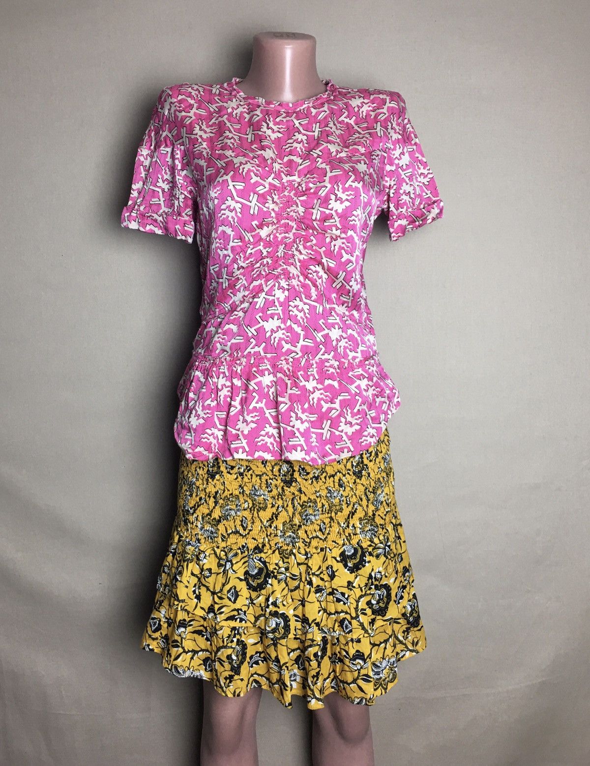 Isabel Marant Isabel Marant Pink Abstract Print Silk Blend Top Blouse Sz 2 Size XS / US 0-2 / IT 36-38 - 5 Thumbnail