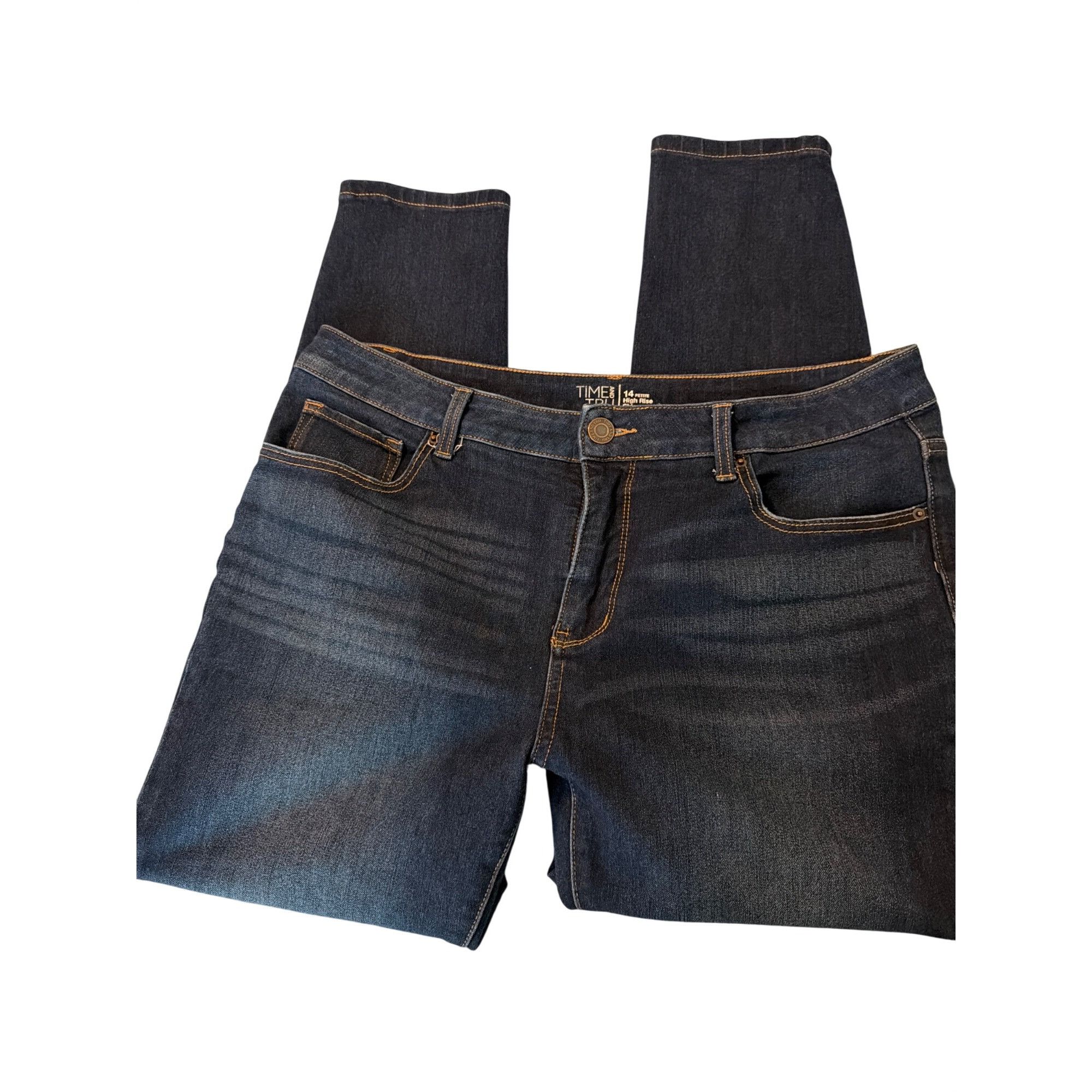 Other Time And Tru High Rise Skinny Jeans Blue Denim Flattering Fi Size 34" / US 12 / IT 48 - 1 Thumbnail