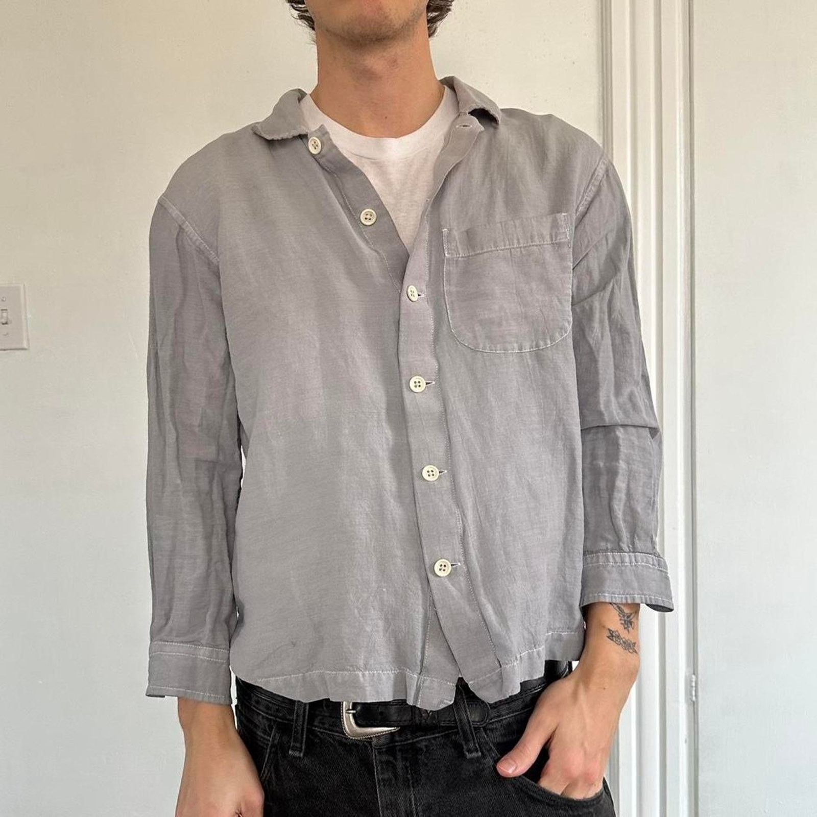 Beaugan Rare Japanese Beaugan Button Up Longsleeve Dress Shirt Size US S / EU 44-46 / 1 - 2 Thumbnail