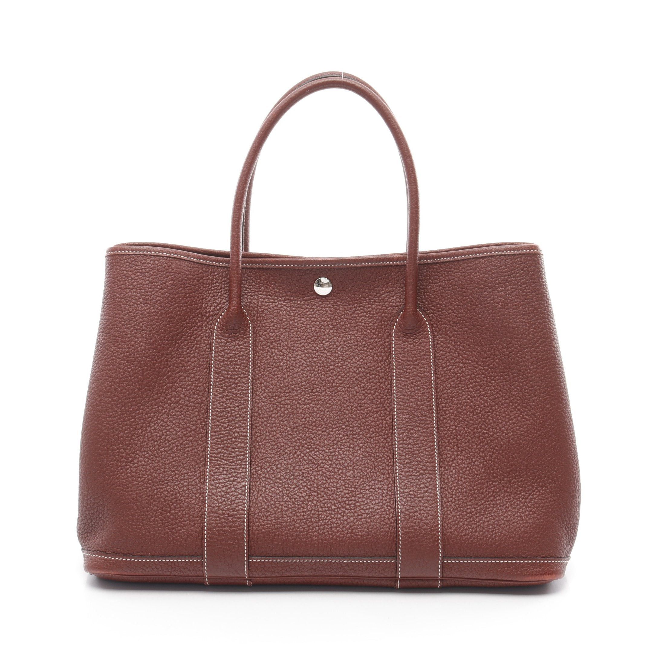 Hermes Hermes Garden Party Pm Rouge Ash Handbag Tote Bag Negonda Leather Bordeaux Silver Hardware □Q Stamp Size ONE SIZE - 1 Thumbnail