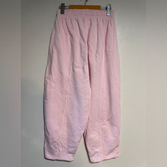 Zara ZARA Women’s Light Pink Barrel-Leg Fleece Joggers Size M Size 28" / US 6 / IT 42 - 7 Thumbnail