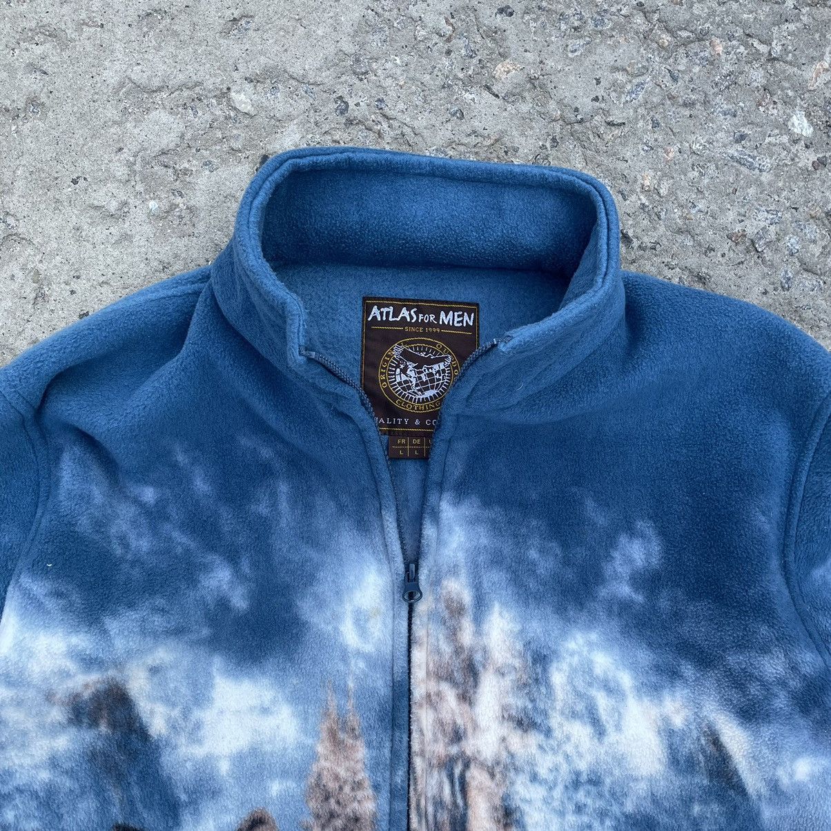 Vintage Vintage Zip Hoodie Fleece Overprint With Wolf Y2K 90s USA Size US M / EU 48-50 / 2 - 5 Thumbnail