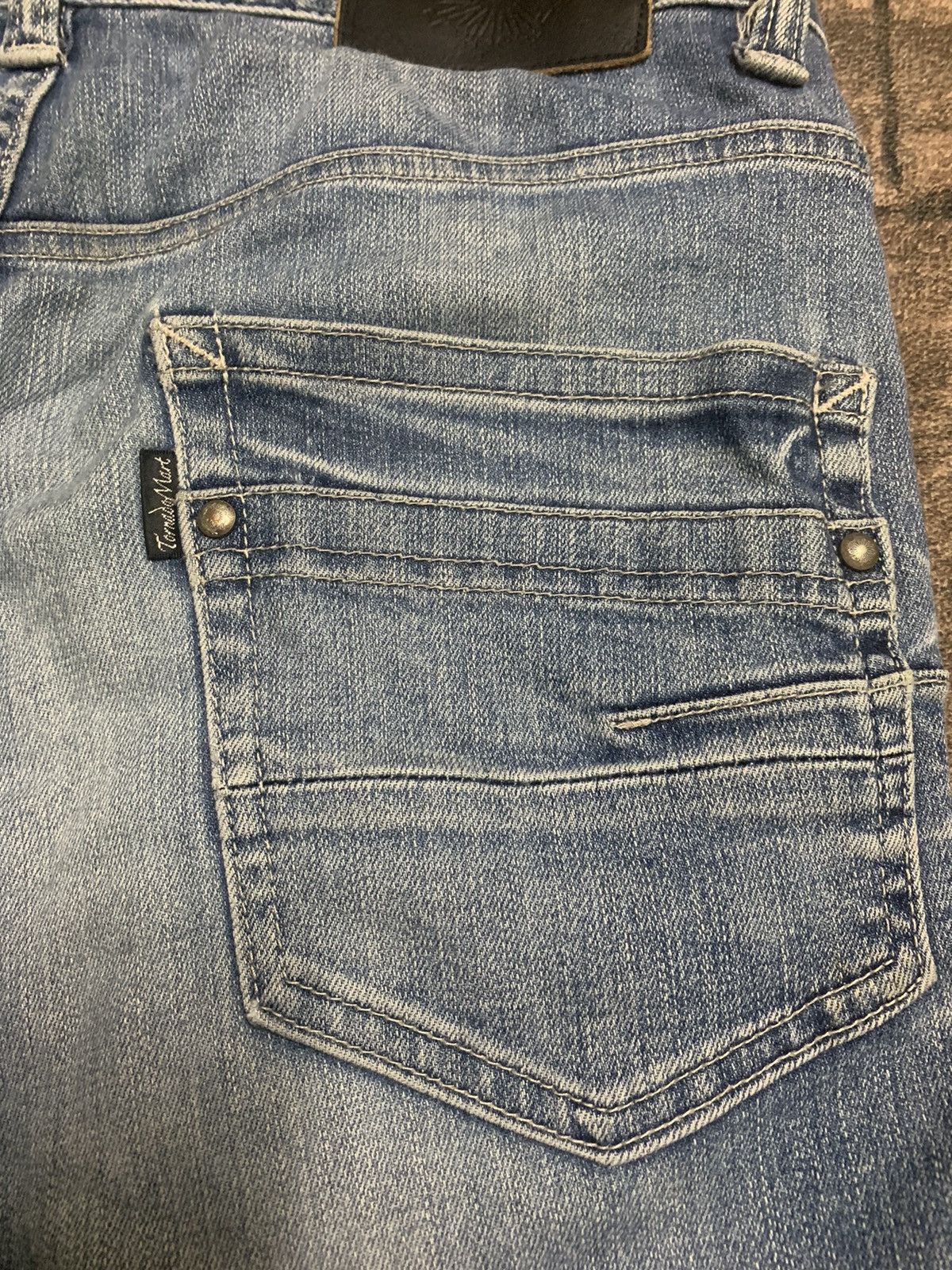 Japanese Brand × Tornado Mart TORNADO MART SLIM SKINNY WHISKERED BORO WASHED JAPANESE Size US 32 / EU 48 - 14 Thumbnail