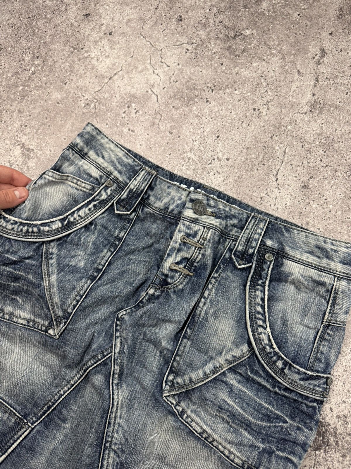 Japanese Brand If six was9 style Skirt Vintage Denim Avant Garde Y2k USA Size 32" / US 10 / IT 46 - 5 Thumbnail