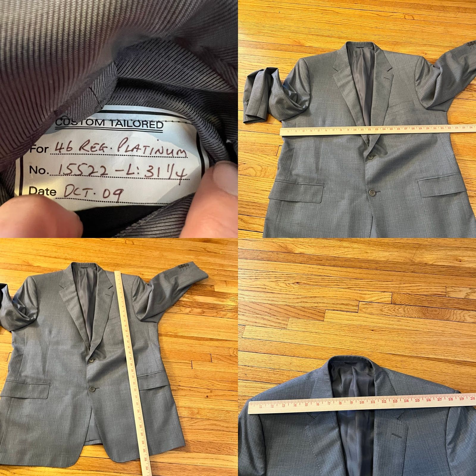 Kenzo ENZO Sport Coat Blazer Mens 44 Regular Gray Striped Two Button Double Vented Coat Mens Blazer 44 Gray Enzo Sport Coat Size 44R - 8 Thumbnail