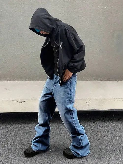 Jean Hirota x Aoshi Stacked Denim Jeans Drip Hip Hop Size US 32 / EU 48 - 5 Thumbnail