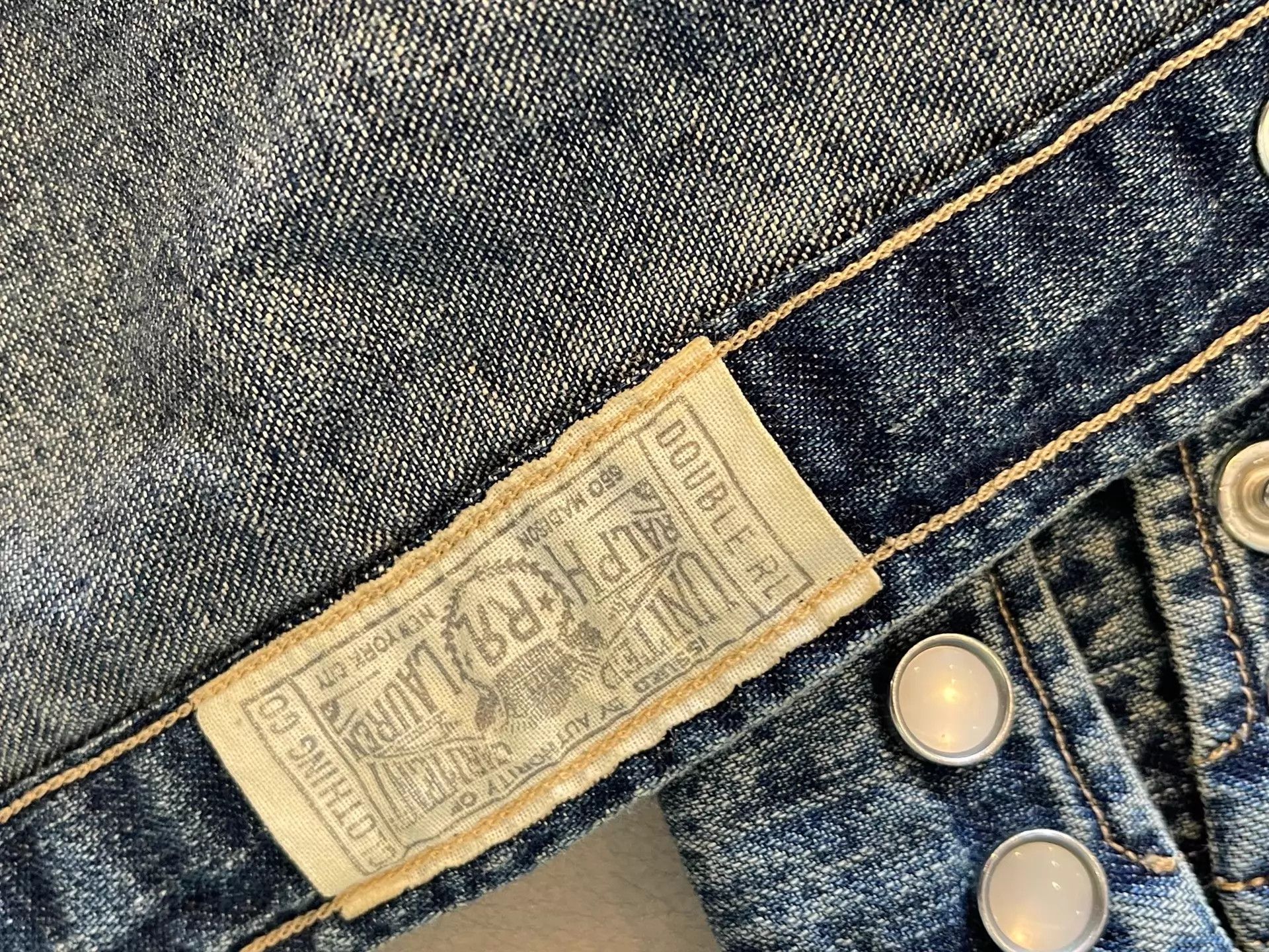 RRL Ralph Lauren RRL Thick Denim Shirt Nat Wash Bull Silver Snap S Size US S / EU 44-46 / 1 - 6 Thumbnail