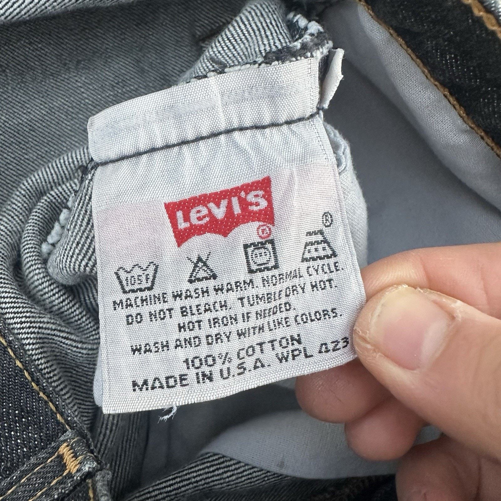 Essentials × Levi's × Vintage Vintage 90s Levi’s 501 Straight Black Denim Jeans 32x32 Size US 32 / EU 48 - 8 Thumbnail