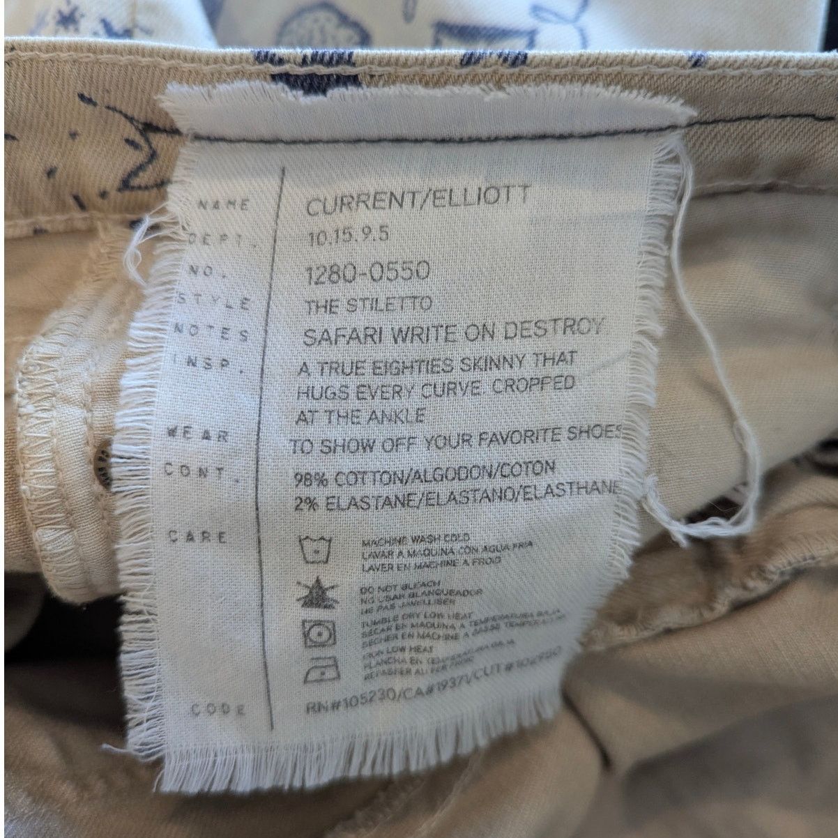 Current/Elliot Current/Elliott The Stiletto Safari Write On Destroy Jeans Size 28" / US 6 / IT 42 - 12 Thumbnail