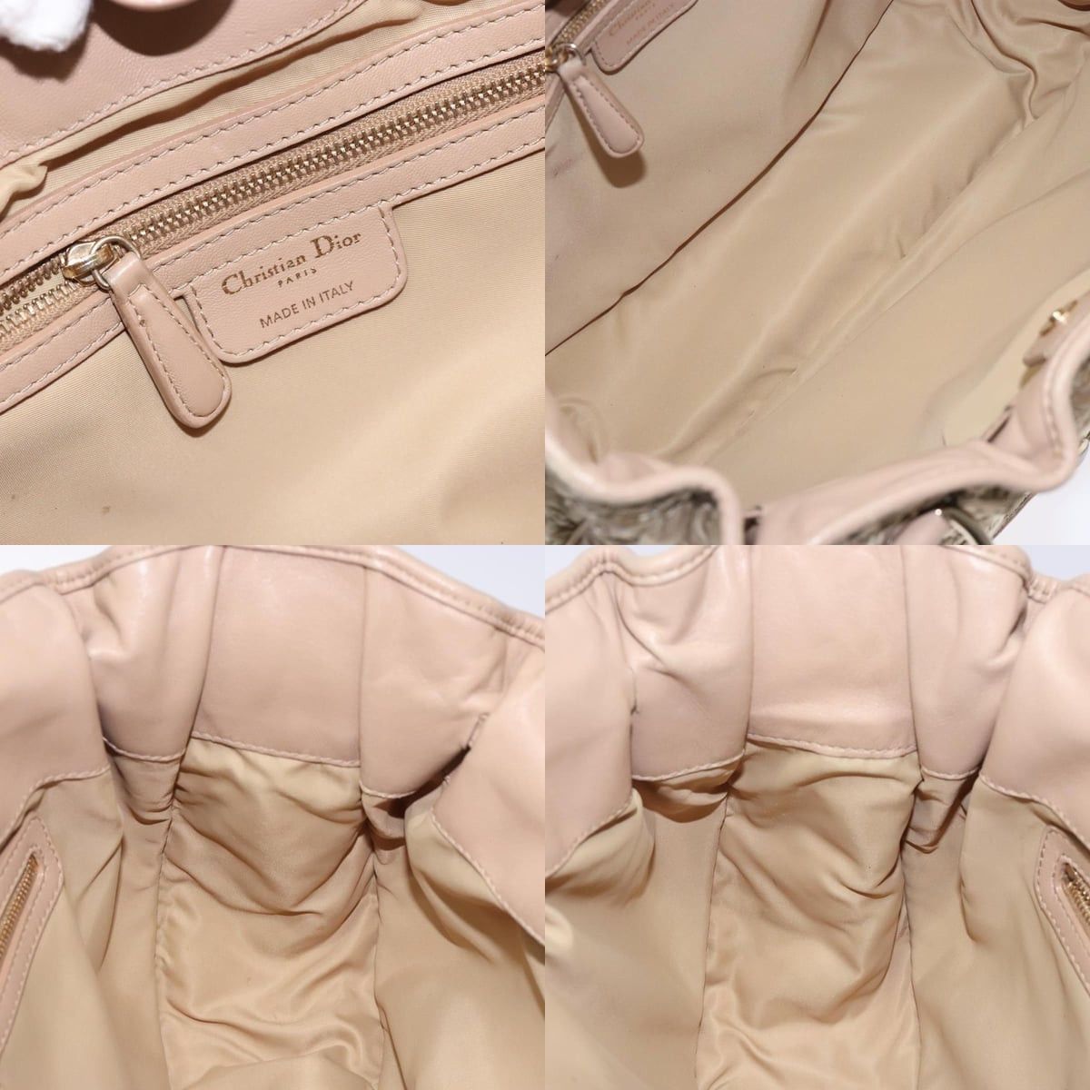 Dior DIOR Canage Hand Bag Nylon Beige Gold Size ONE SIZE - 12 Thumbnail