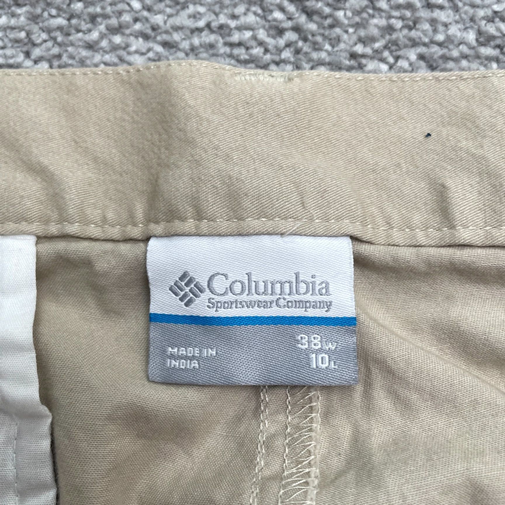 Vintage Columbia Cargo Shorts Mens 38x10 Beige Cotton 100% Outdoor Pockets Casual Travel Military Style Size US 38 / EU 54 - 7 Thumbnail