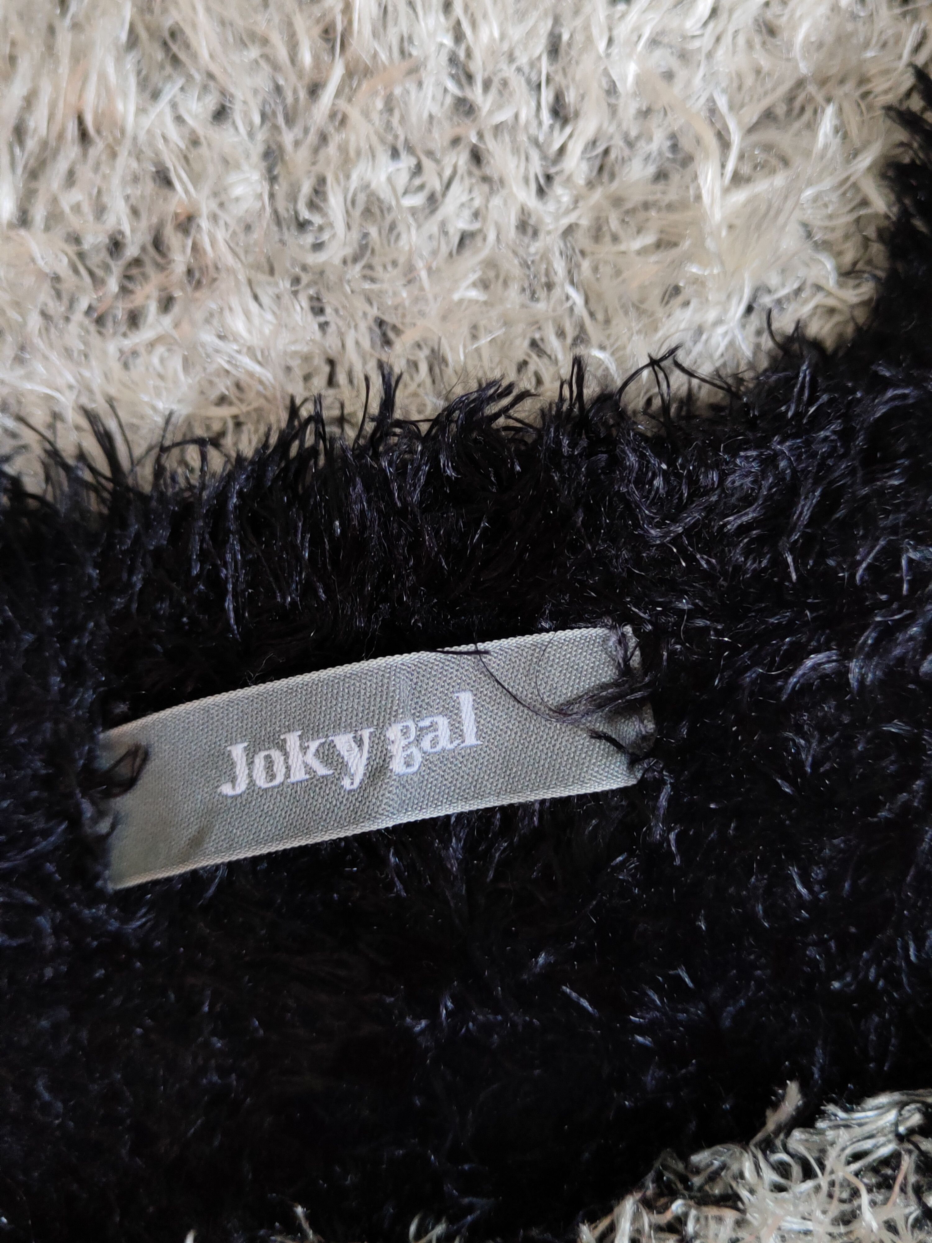 Japanese Brand × Vintage Jocky Gal Black White Shag Shaggy Fur Mohair Knitwear #S1891 Size L / US 10 / IT 46 - 12 Thumbnail