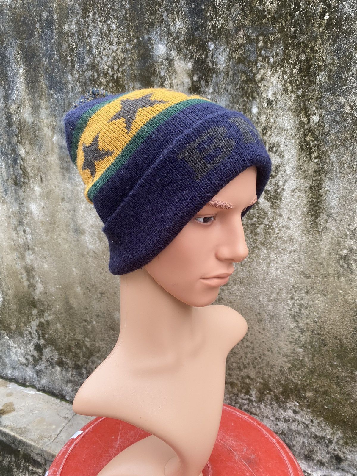 Beams Plus Beams BMS Spellout Beanie Hat Size ONE SIZE - 1 Thumbnail