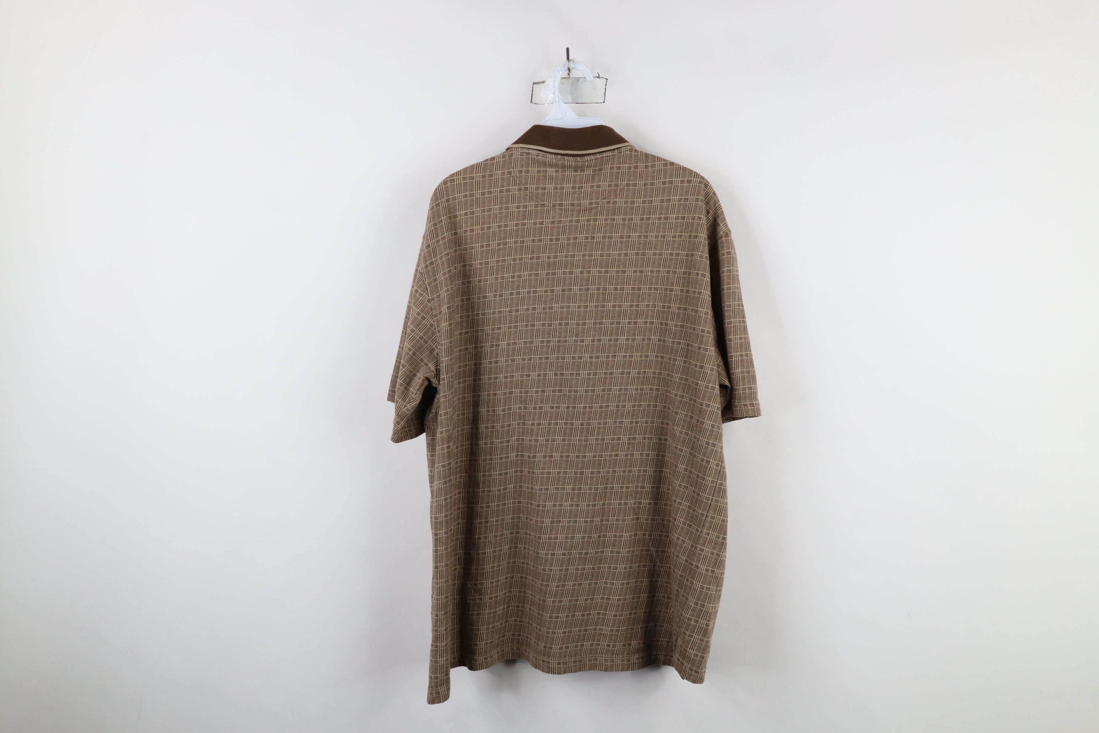 Vintage Vintage 90s Streetwear Checkered Knit Collared Polo Shirt Size US L / EU 52-54 / 3 - 8 Thumbnail