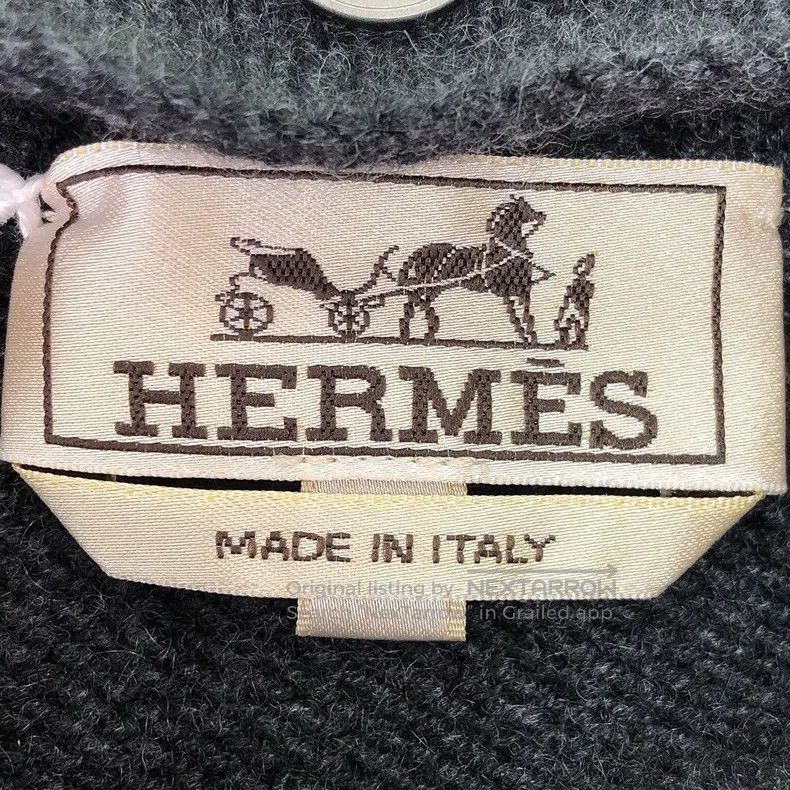 Hermes Hermes Black Gray Cashmere Sweater Size L / US 10 / IT 46 - 5 Thumbnail