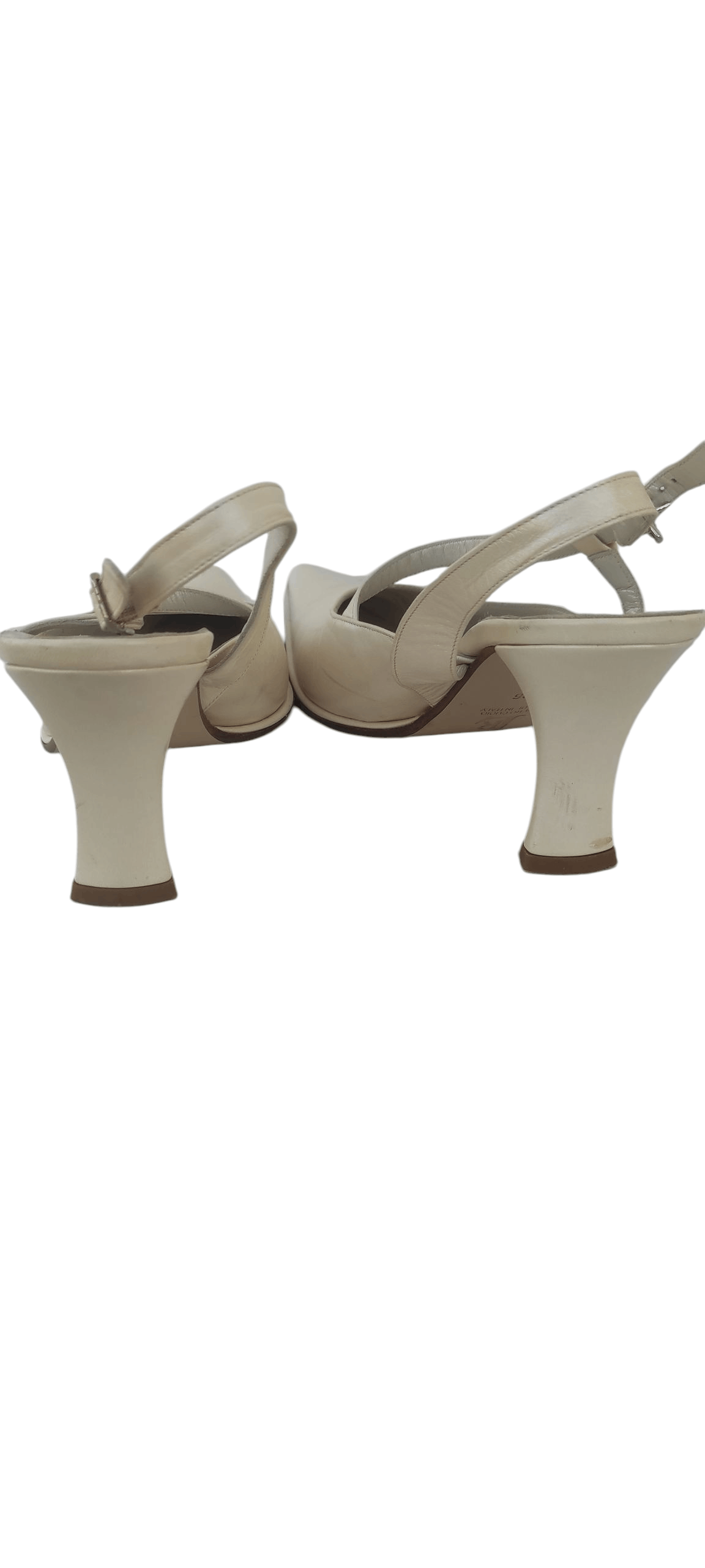 Leather Luca Renzi Slingback Wedding Leather Shoes Made Italy Size US 6 / IT 36 - 3 Thumbnail
