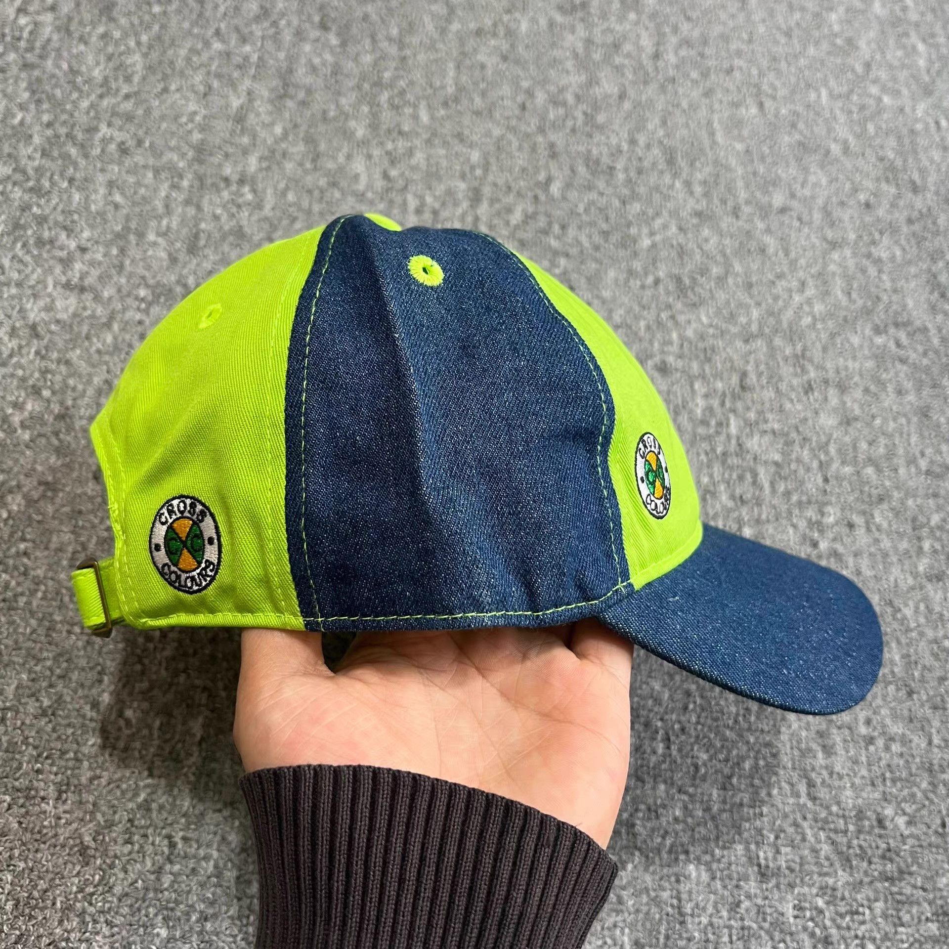 Cross Colours Cross Colours Denim Patchwork Curved Brim Baseball Cap Q7 Size ONE SIZE - 6 Thumbnail