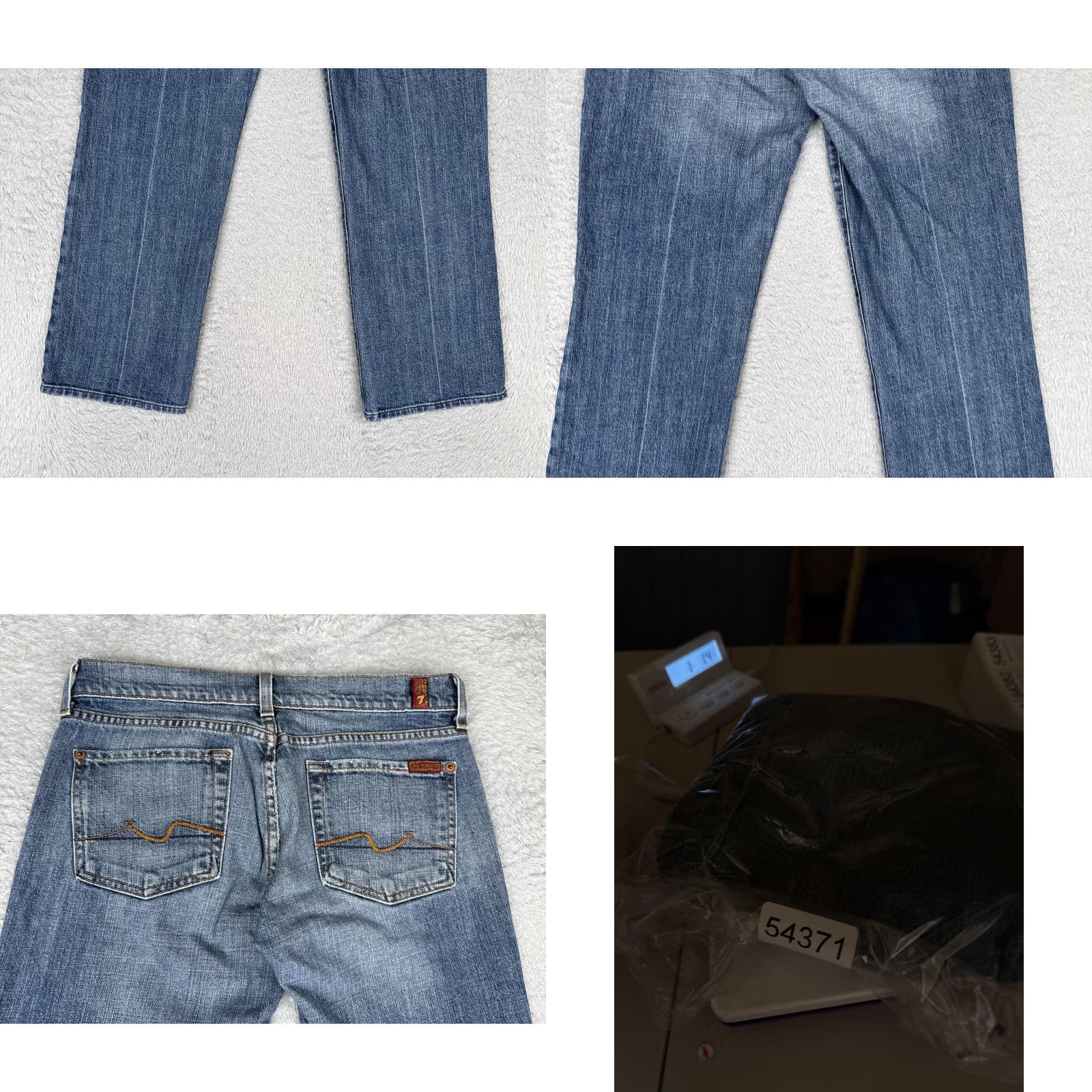 7 For All Mankind 7 For All Mankind Jeans Womens 28 Blue Low Rise Straight Stretch Denim 28x26 Size 28" / US 6 / IT 42 - 10 Thumbnail
