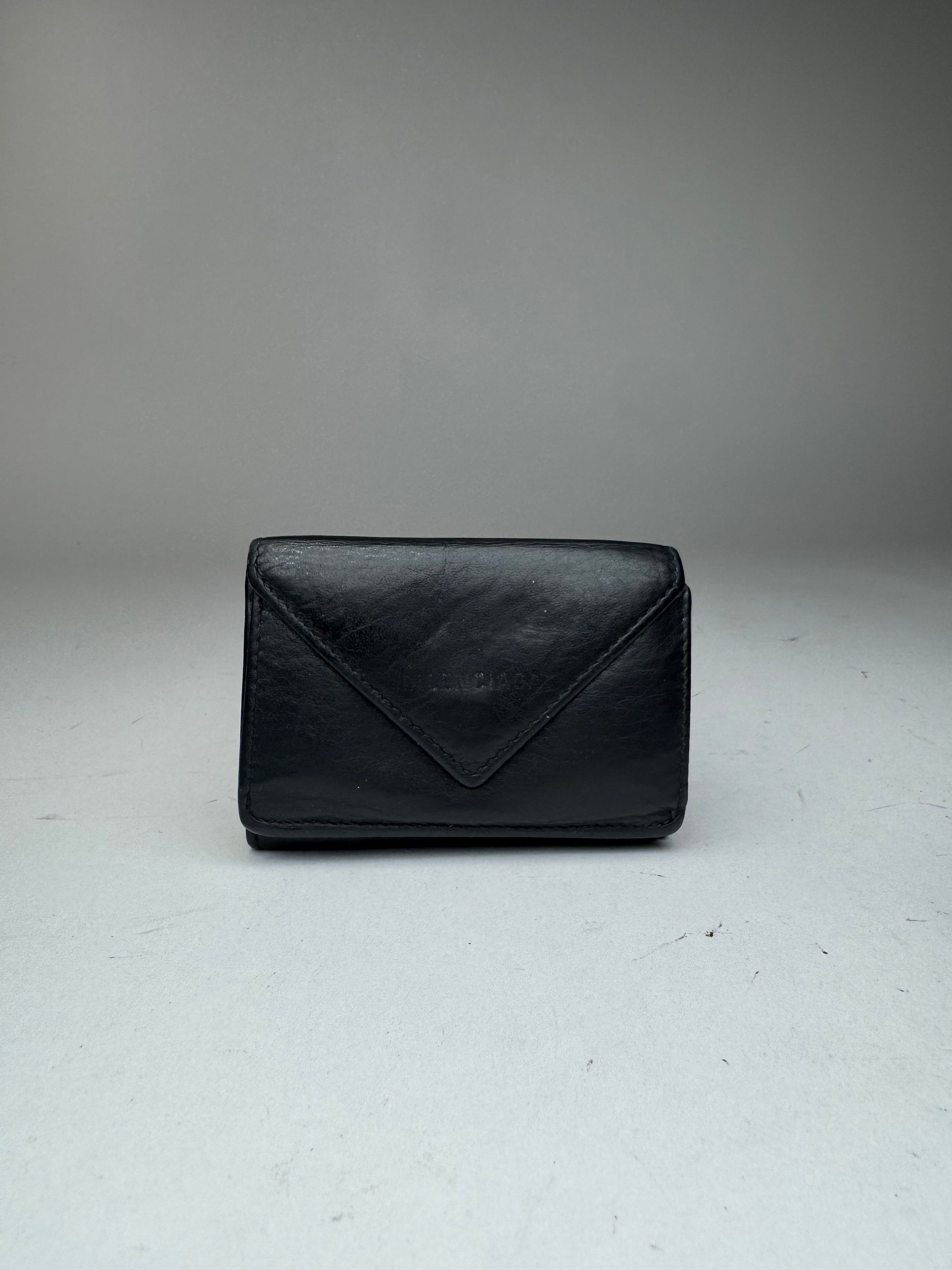 Vintage Leather Card Holder Black