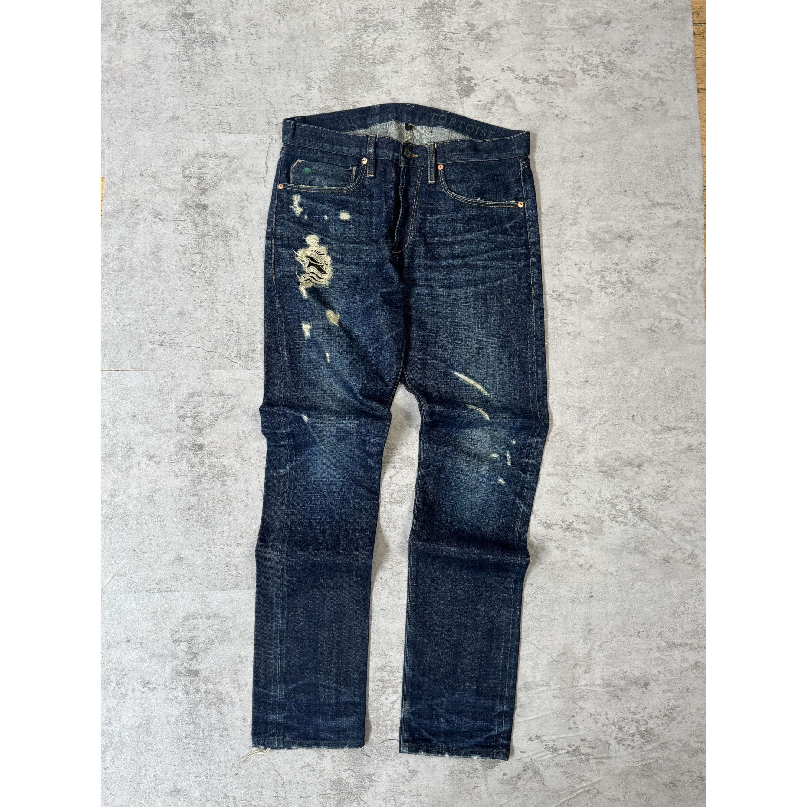 Other Tortoise Ripped Slim Jeans Size 34" / US 12 / IT 48 - 3 Thumbnail