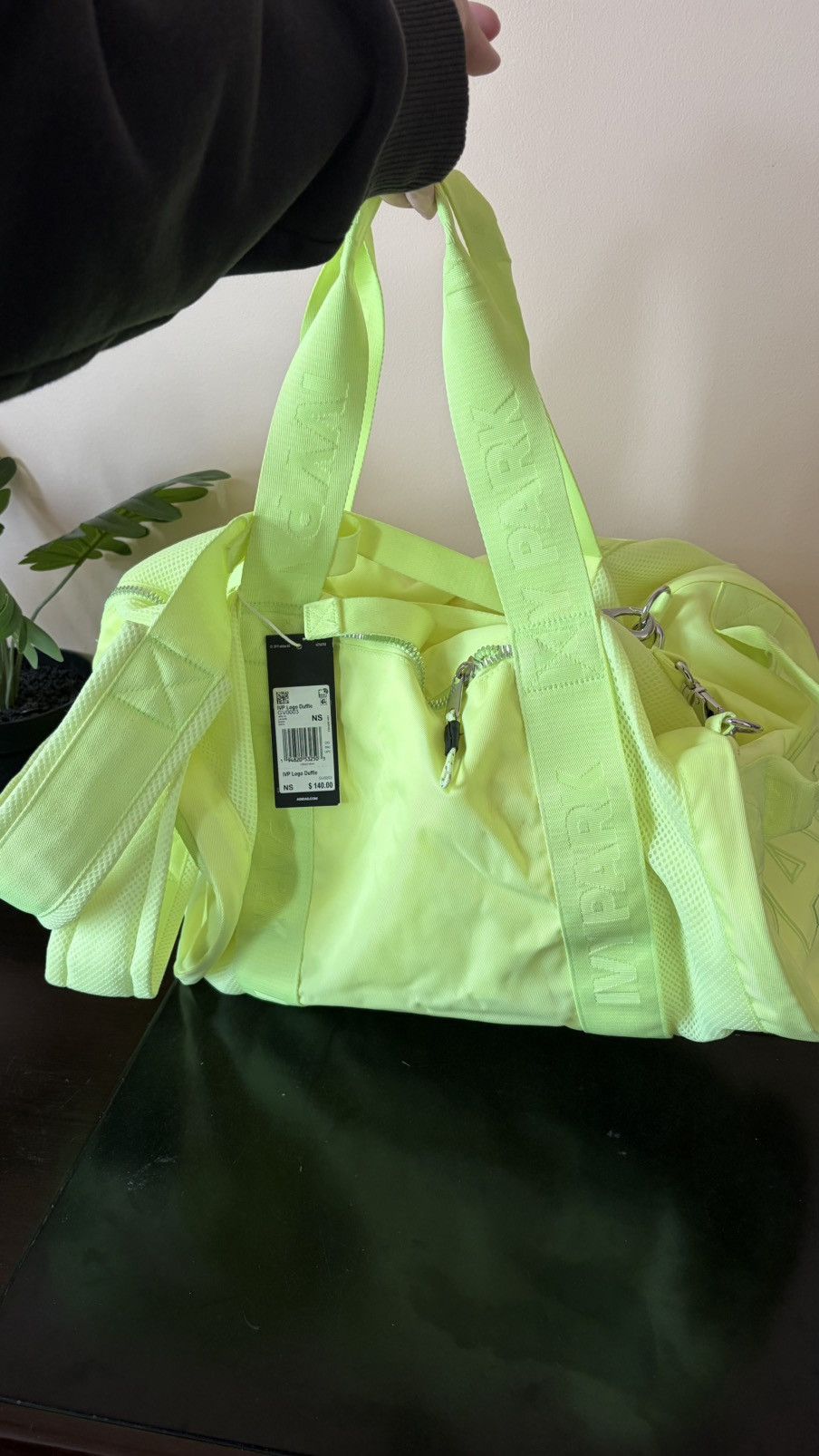 Adidas × Ivy Park Adidas x Ivy Park Neon Green Logo Duffle Bag Gym Size ONE SIZE - 4 Thumbnail