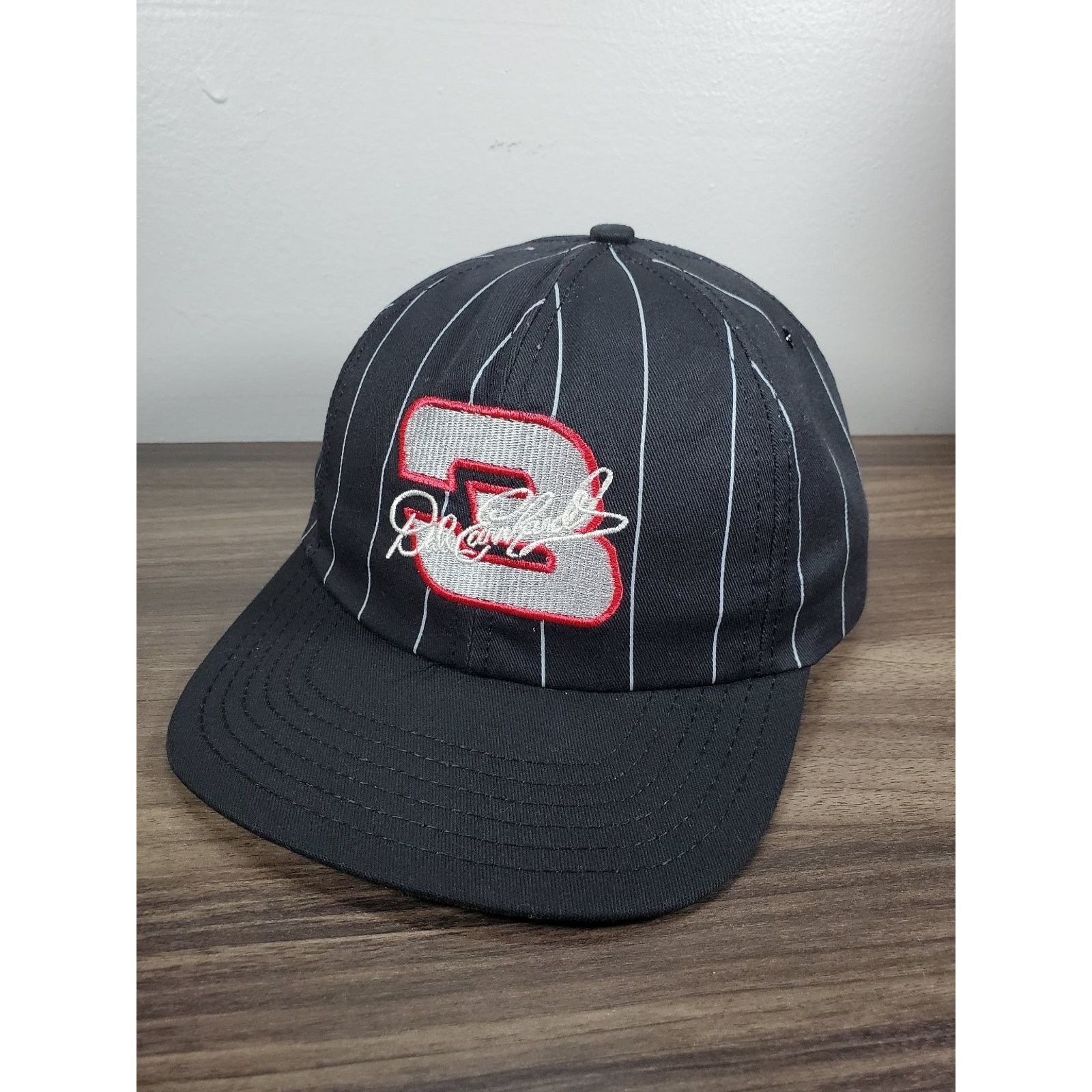 NASCAR × Vintage Dale Earnhardt #3 Pinstripe Hat Snapback Cap Sports Image Size ONE SIZE - 7 Thumbnail