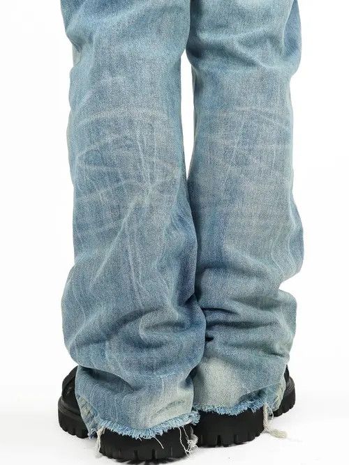 Jean retro fade flare damage jeans Size US 32 / EU 48 - 5 Thumbnail