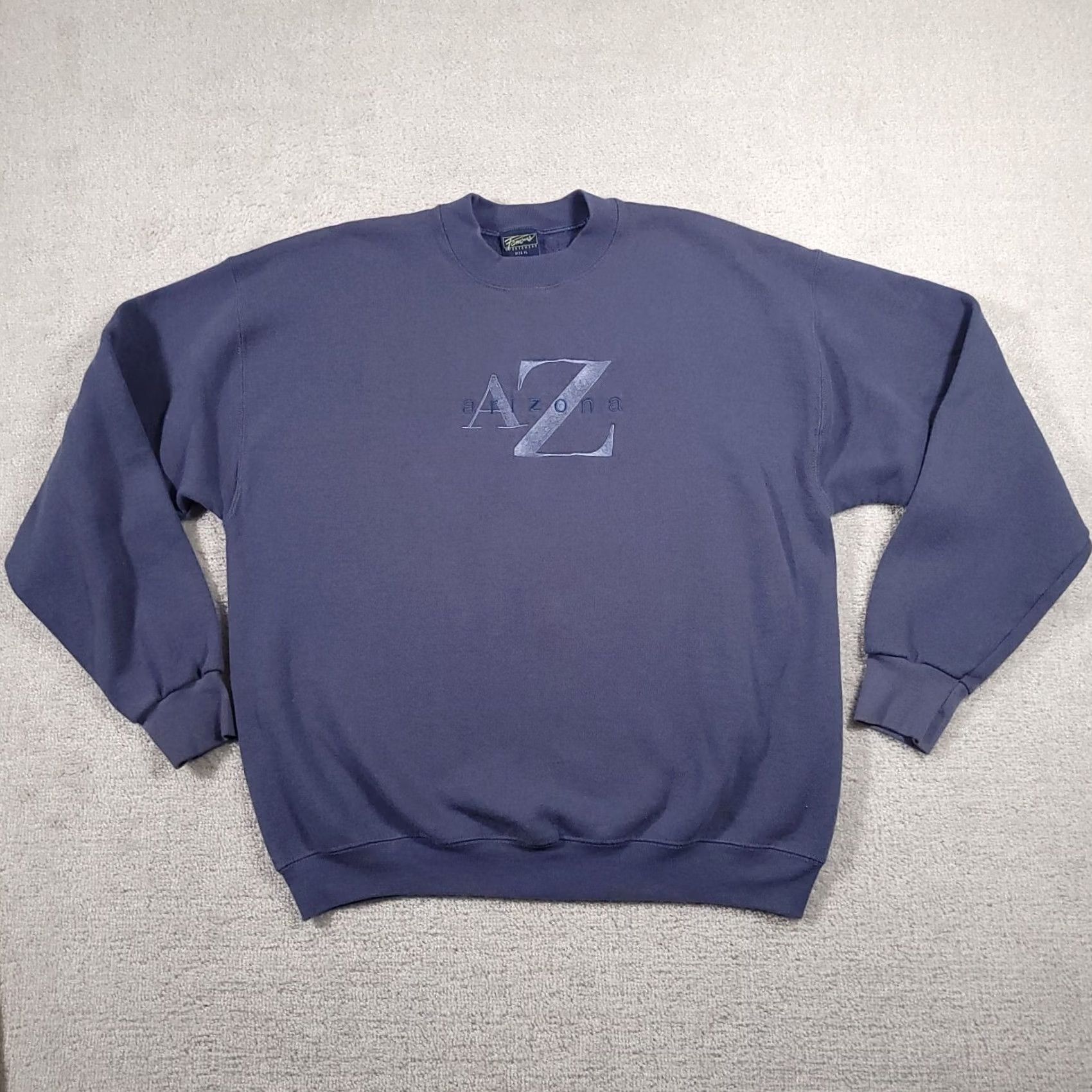 Fruit Of The Loom VINTAGE Arizona Tourist Crewneck Sweatshirt Mens XL Blue Embroidered Cotton Polyester Embroidered Logo 90s USA Size US XL / EU 56 / 4 - 2 Thumbnail