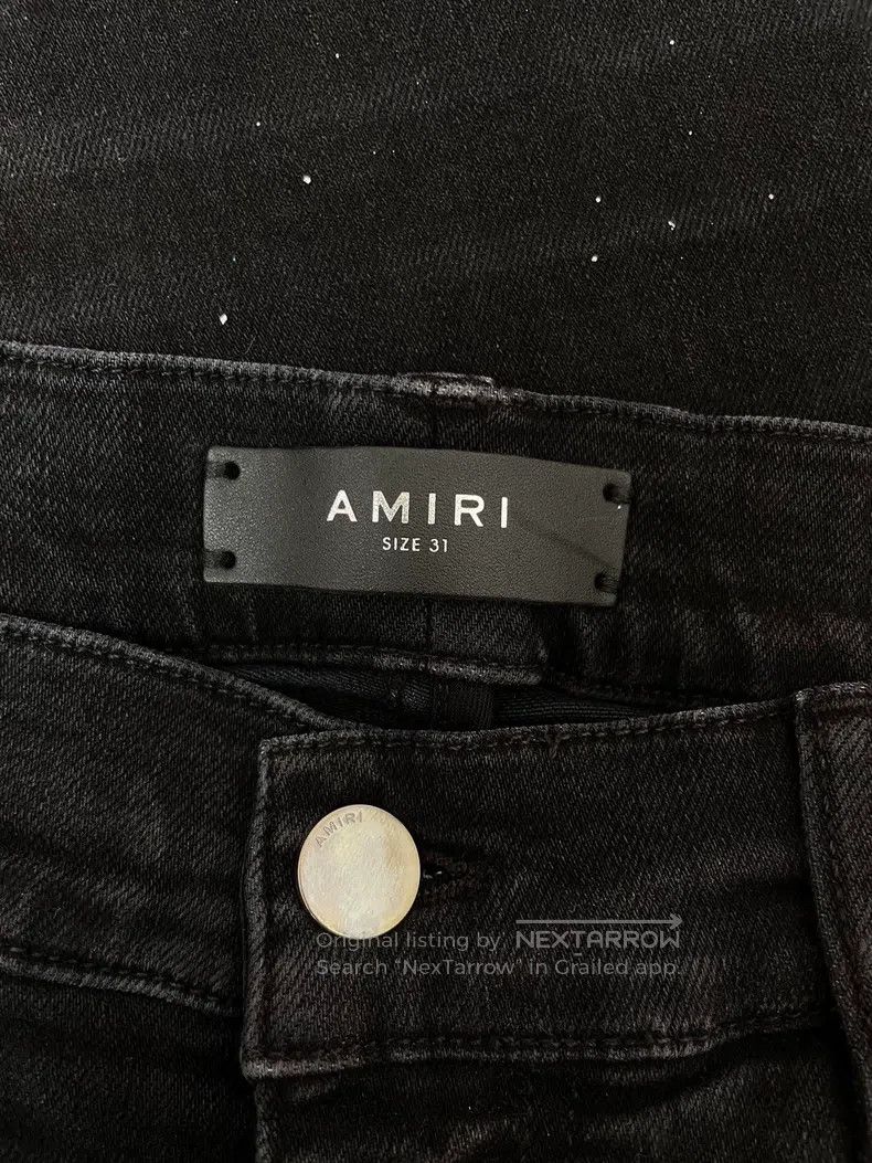 Amiri Amiri Splatter Effect Black Denim Size US 31 - 3 Thumbnail