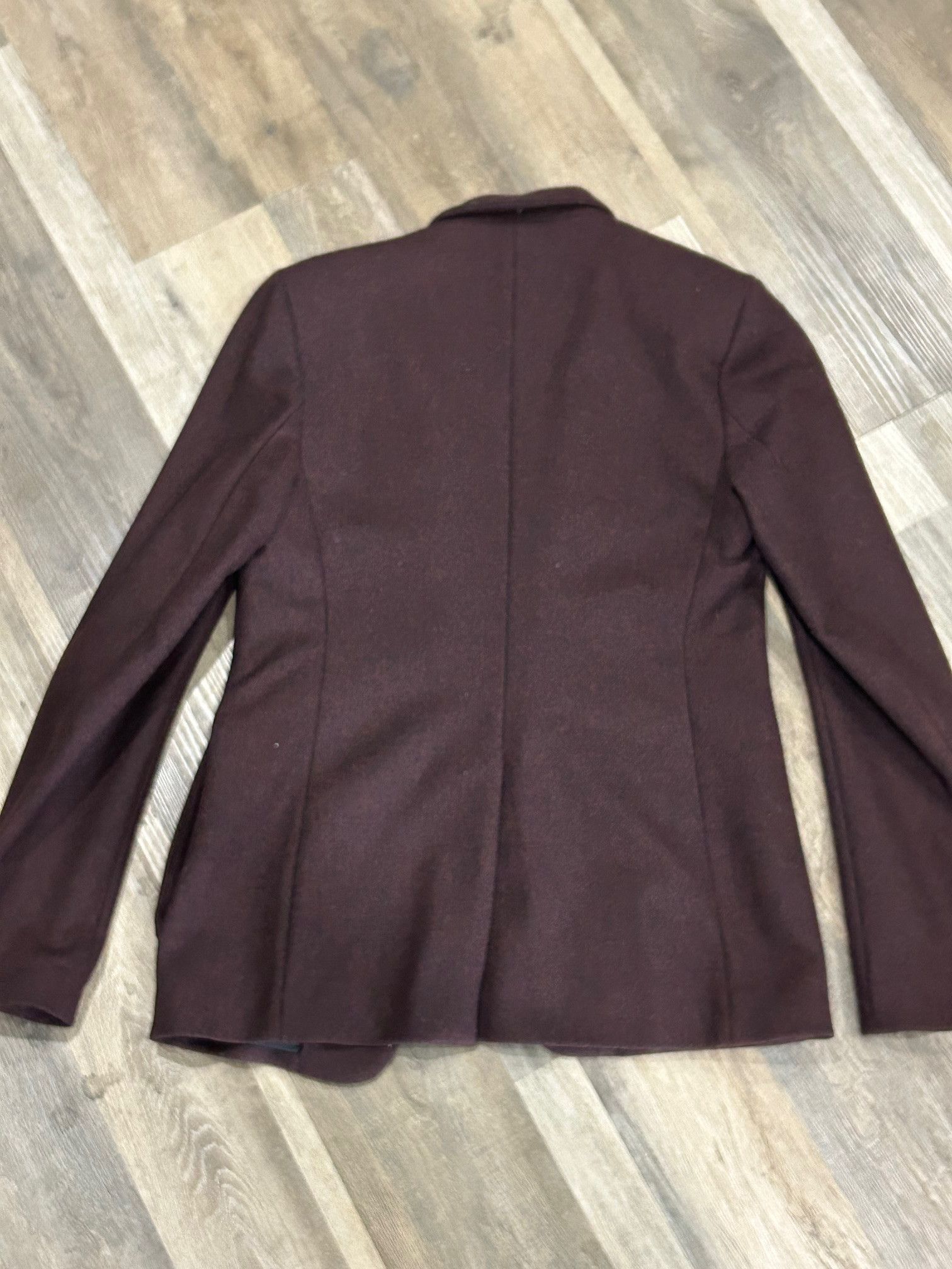 Raf Simons Gorgeous Textured Runway Burgundy Wool Blazer Size 38R - 2 Thumbnail