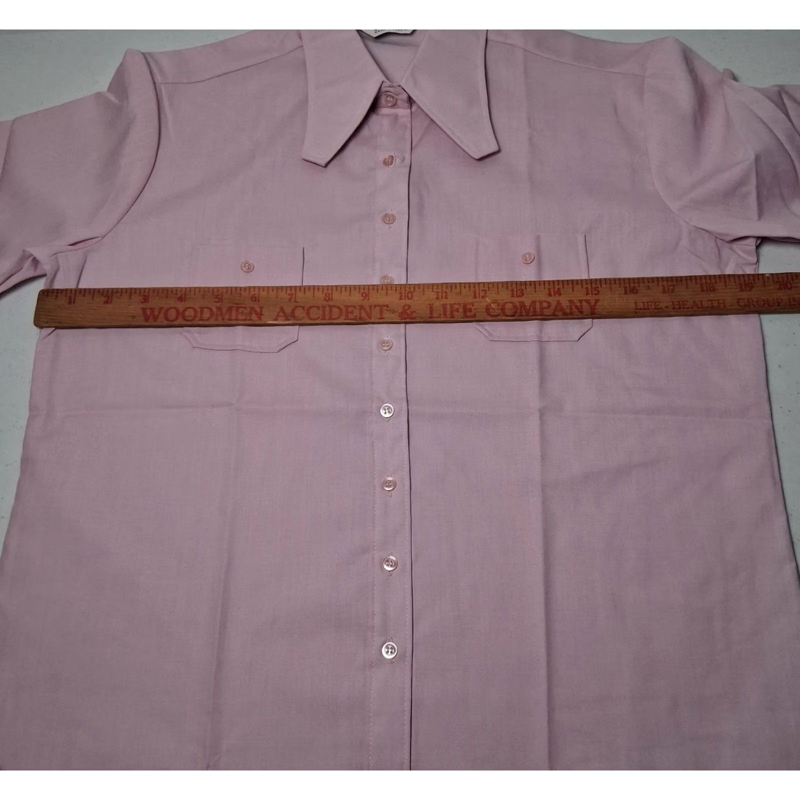 Vintage VINTAGE Sanforized Blouse Women 34 Casual Shirt S/M Pink Mauve Hong Kong READ Size S / US 4 / IT 40 - 4 Thumbnail
