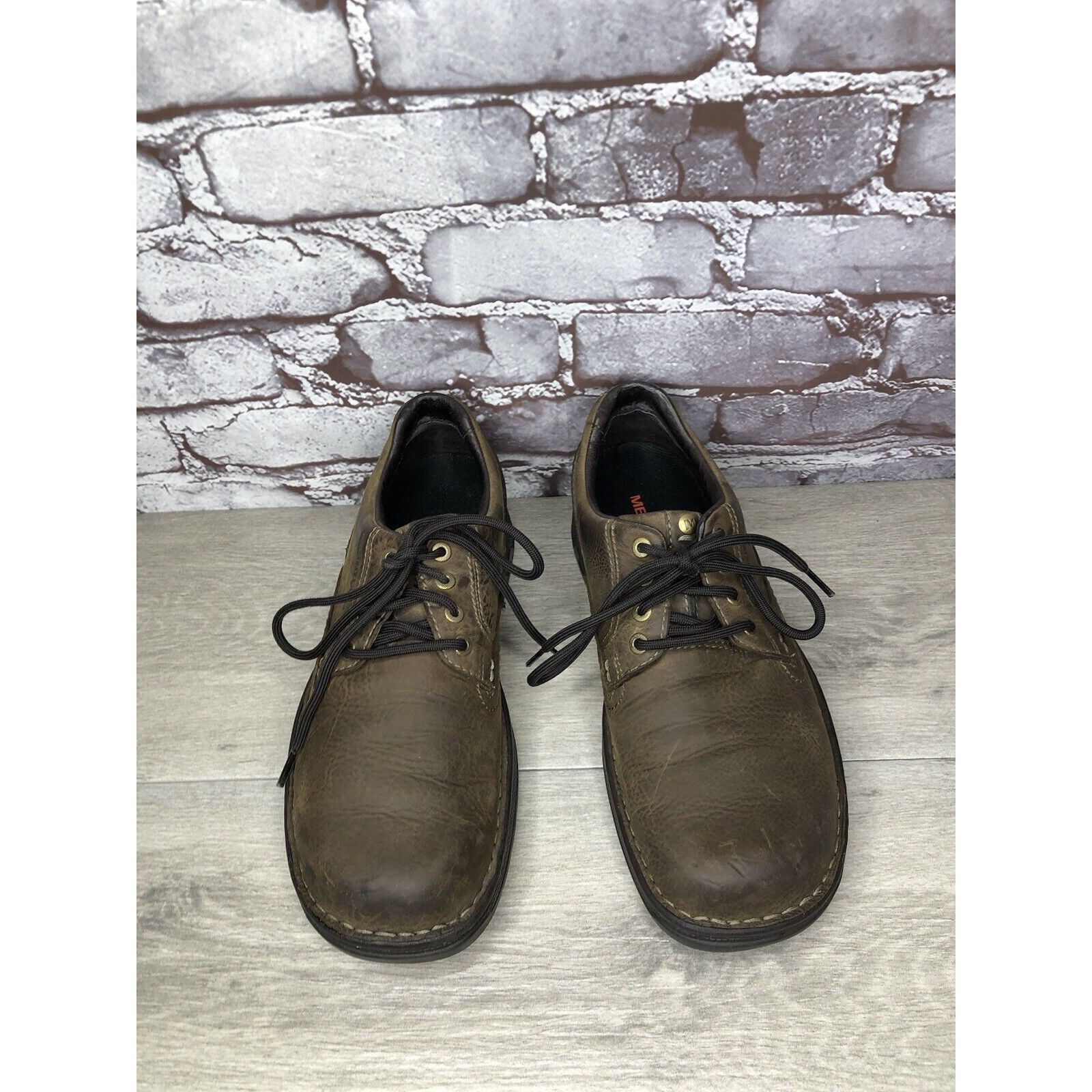 Merrell Merrell Brown Leather World Rambler Lace Up Casual Shoes Men Size US 9 / EU 42 - 11 Thumbnail