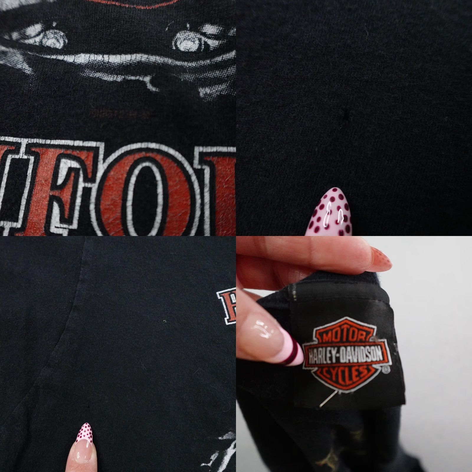 Harley Davidson Harley-Davidson Shirt Mens Large Black Fresno California Wings Motorcycles Biker T-Shirt Short Sleeve Graphic Print Crew Neck Cotton Size US L / EU 52-54 / 3 - 8 Thumbnail