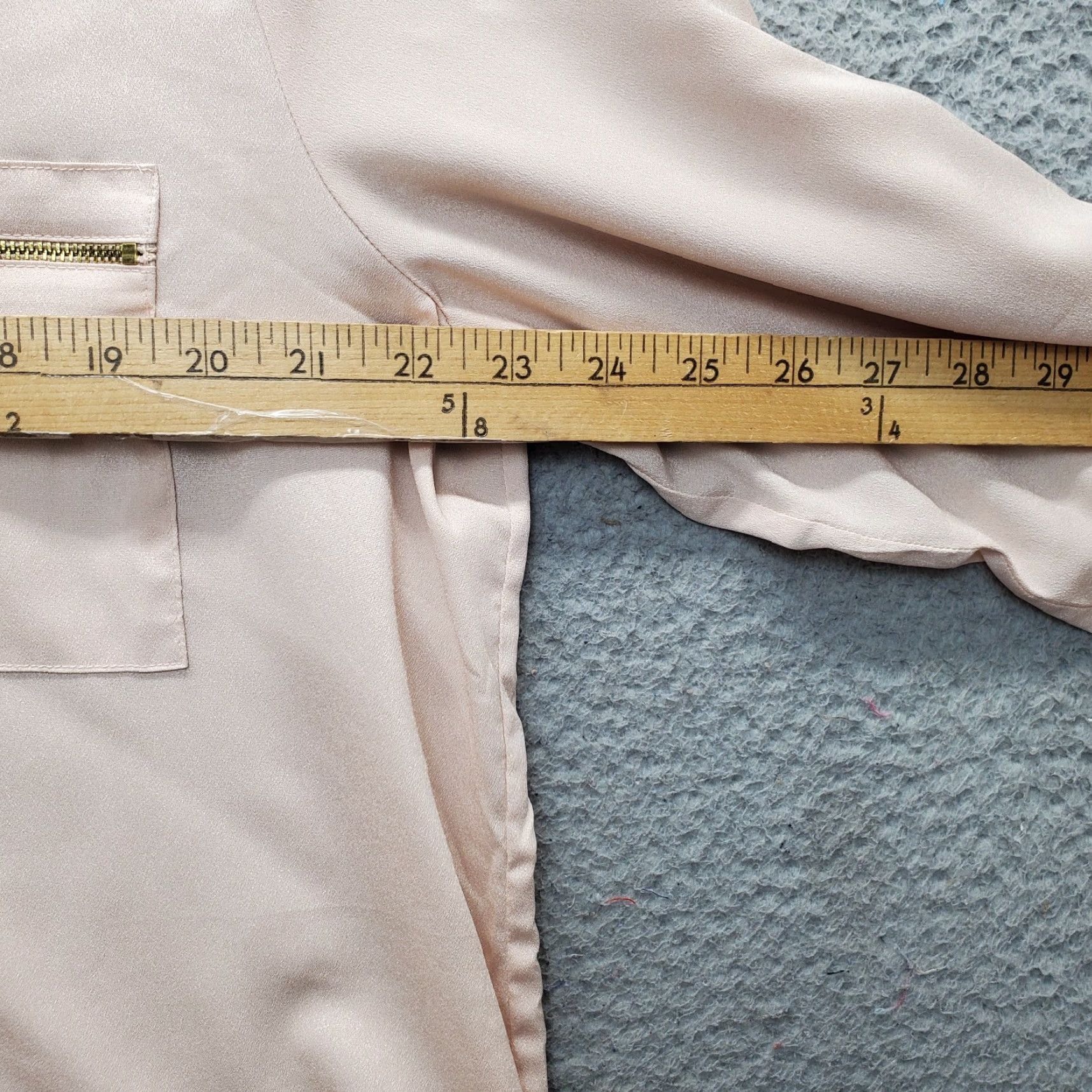 Calvin Klein Calvin Klein Blouse Womens XL Pink Roll Tab Sleeve Zipper Pockets Button Front Shirt Womens XL Pink Blouse Size XL / US 12-14 / IT 48-50 - 4 Thumbnail