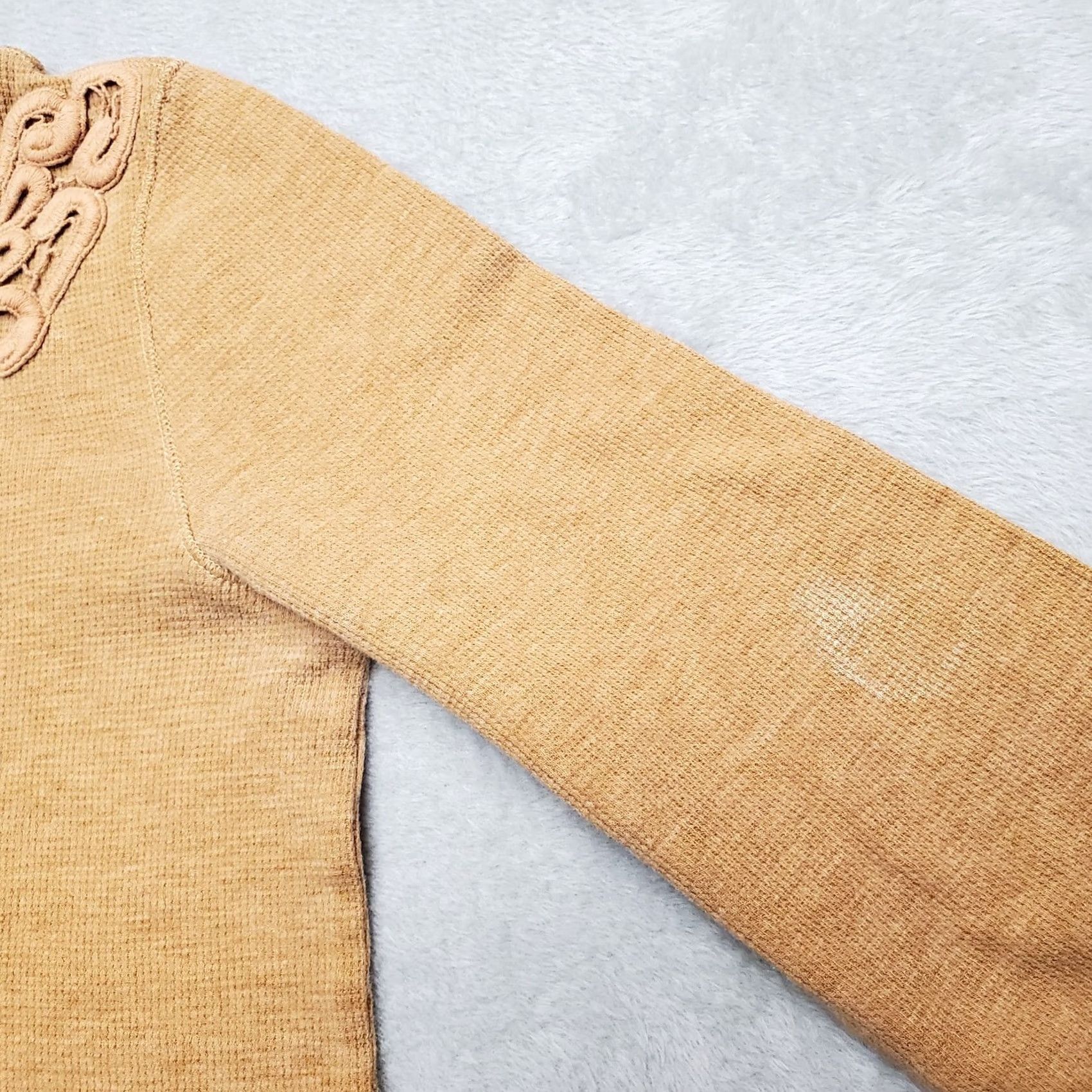 Vintage Christopher Banks Shirt Women Small Brown Henley Lace Top Casual Thermal Size S / US 4 / IT 40 - 7 Thumbnail