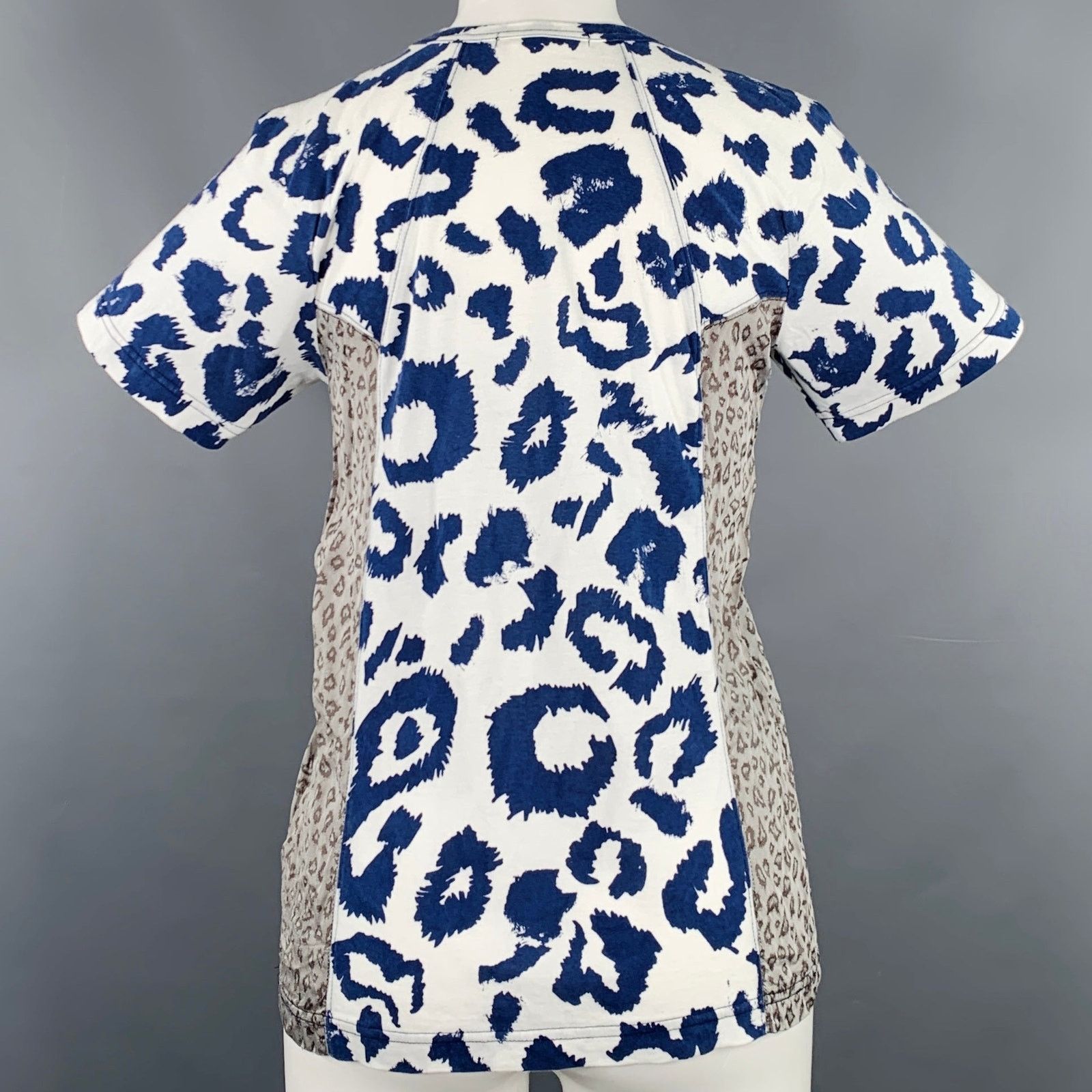 Comme des Garcons Size M White Blue Grey Cotton Animal Print T-Shirt Size M / US 6-8 / IT 42-44 - 3 Thumbnail