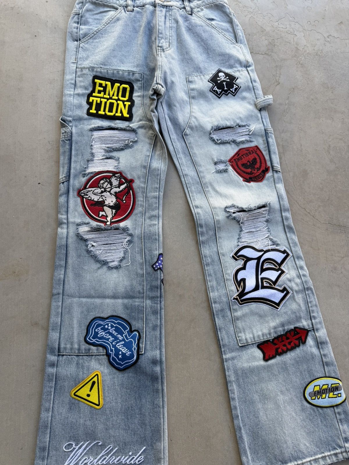 Other Mixed Emotions Worker Jean Blue Patch 30 New With Tags Size US 30 / EU 46 - 3 Thumbnail