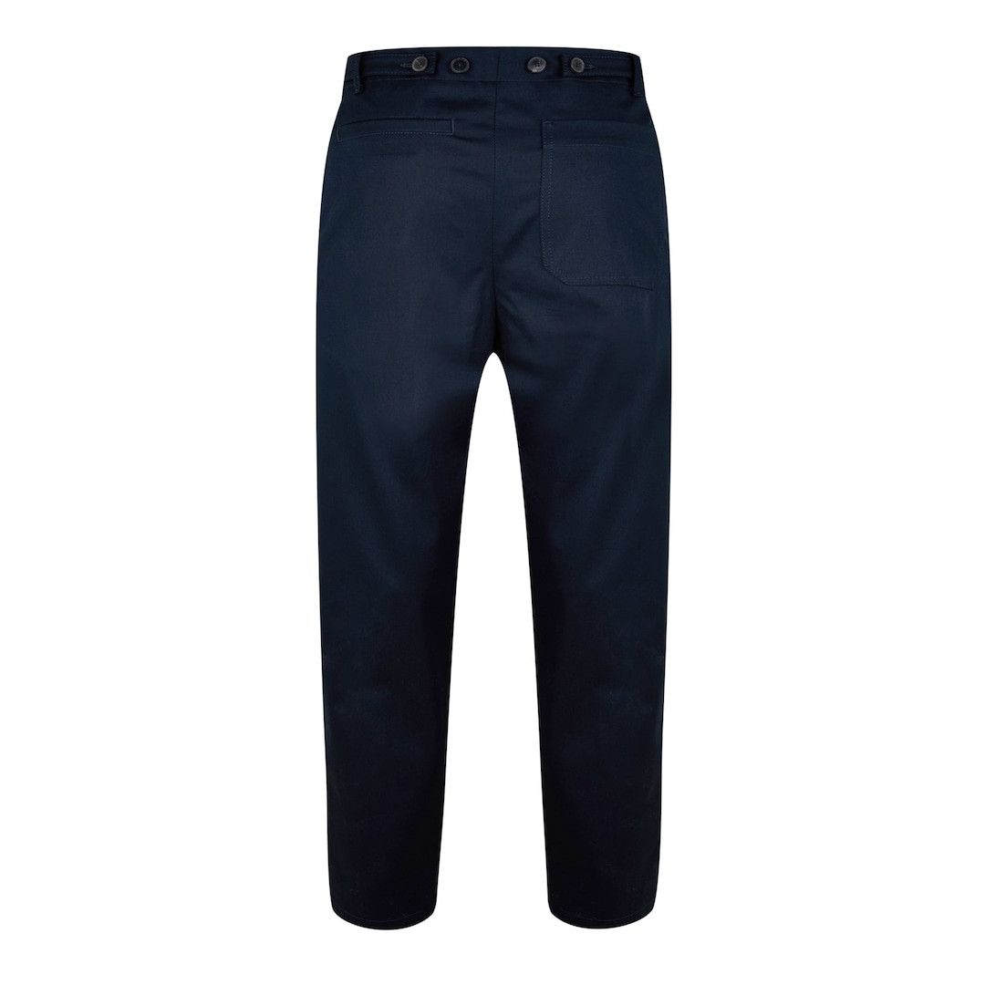 Valentino o1g2r1mq0526 Pleat Detail Tapered Trousers in Navy Size US 32 / EU 48 - 2 Thumbnail