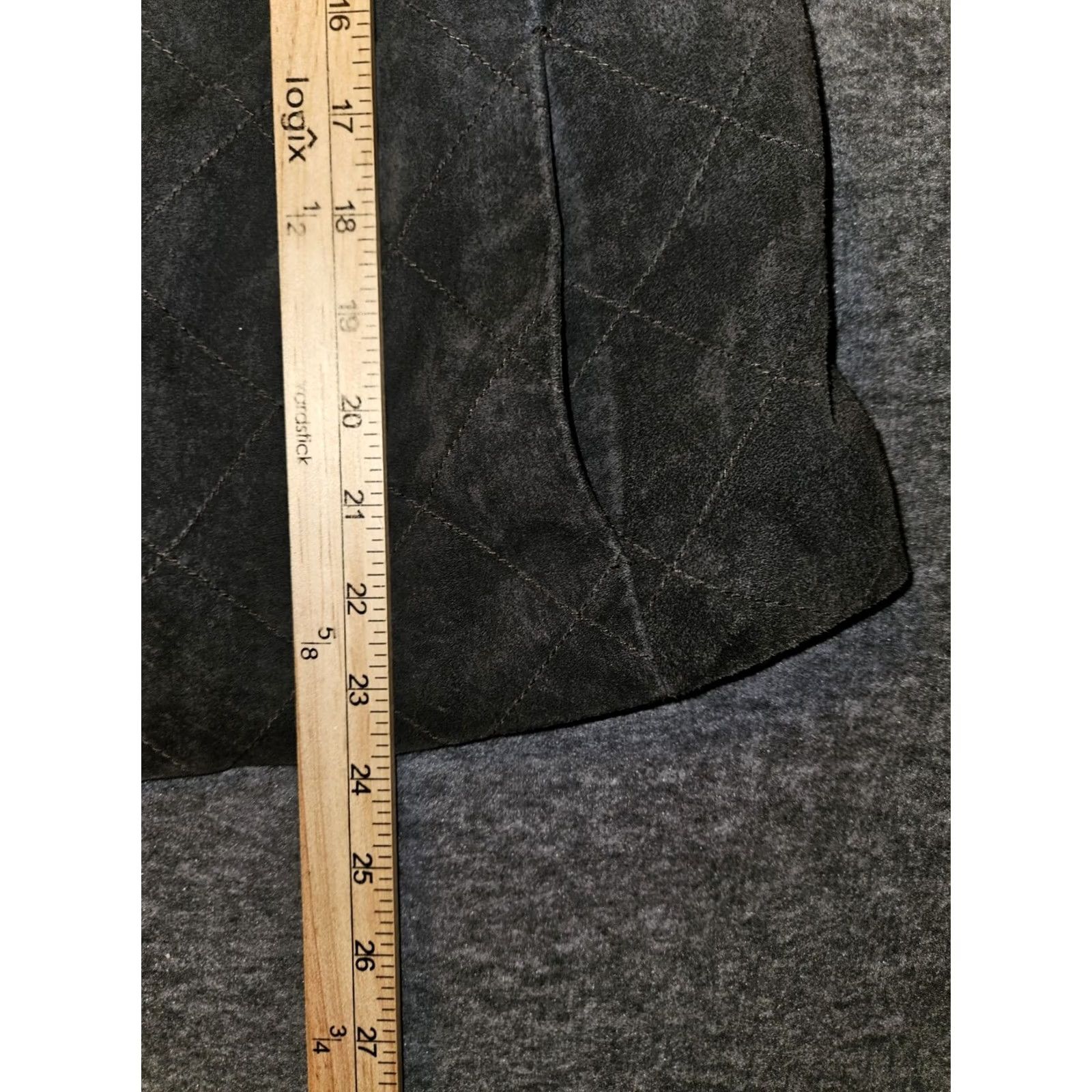 Vintage Chico'S Jacket Womens 2 Brown Leather Women Diamond Full Snap Shoulder Pads Size XS / US 0-2 / IT 36-38 - 4 Thumbnail