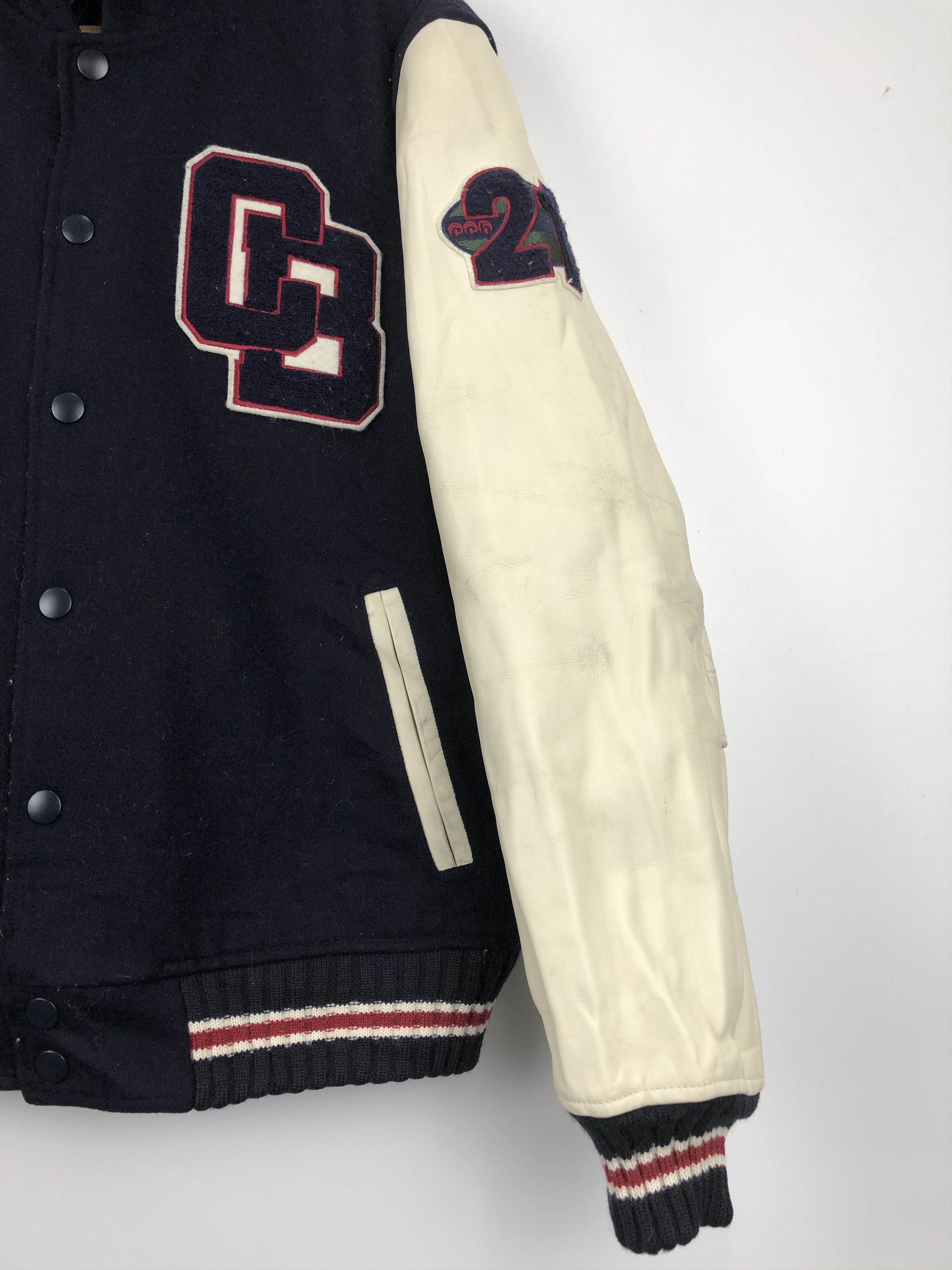 Comme Ca Ism Vintage Comme Ca Boys Wool Leather Varsity Hoodie V0381 Size US M / EU 48-50 / 2 - 8 Thumbnail