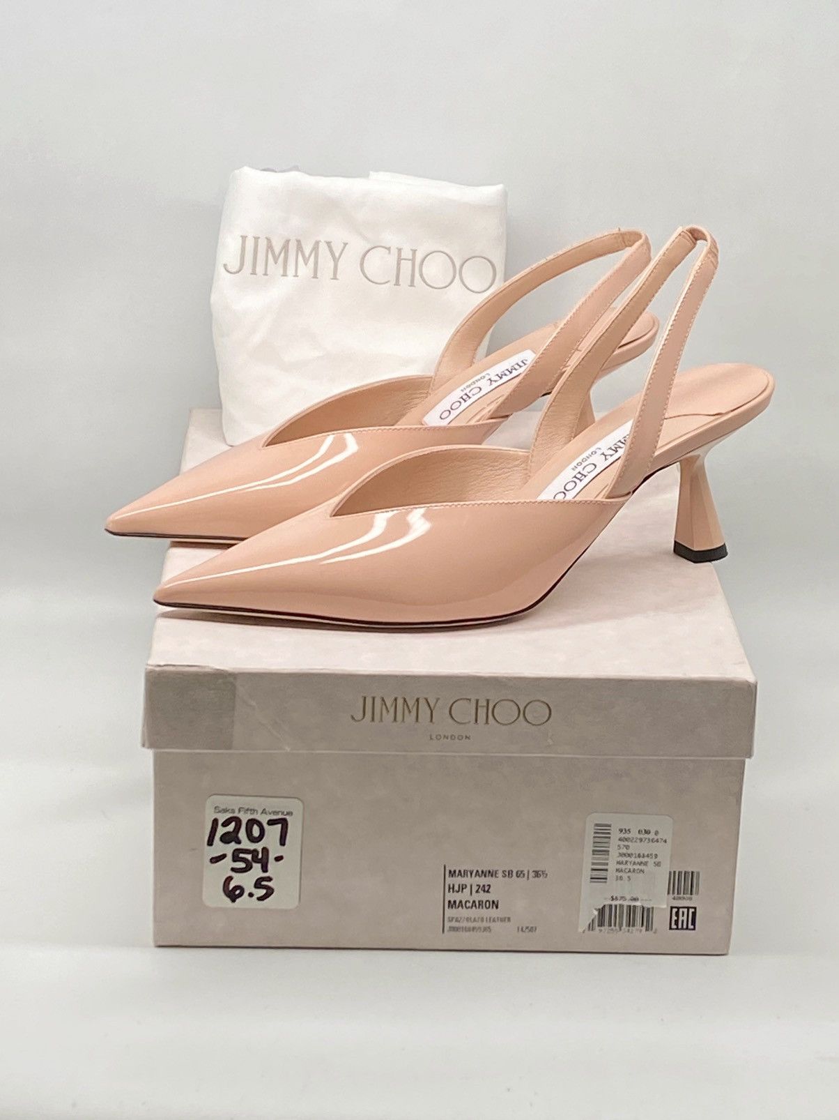 Jimmy Choo Jimmy Choo Maryanne SB 65 Leather Heels size 36.5 Size US 6.5 / IT 36.5 - 10 Thumbnail