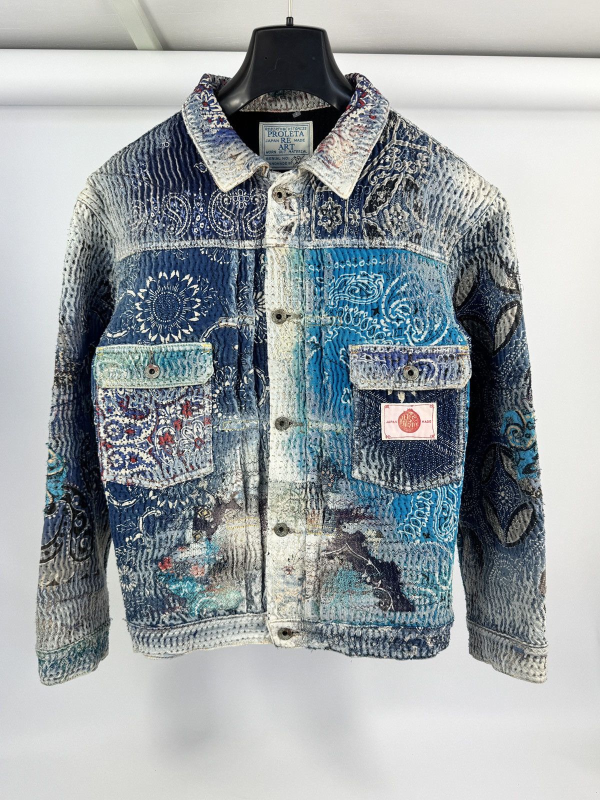 Proleta Re Art #781 BANDANA PRINT DENIM JACKET RRP $7,650 Size US M / EU 48-50 / 2 - 3 Thumbnail