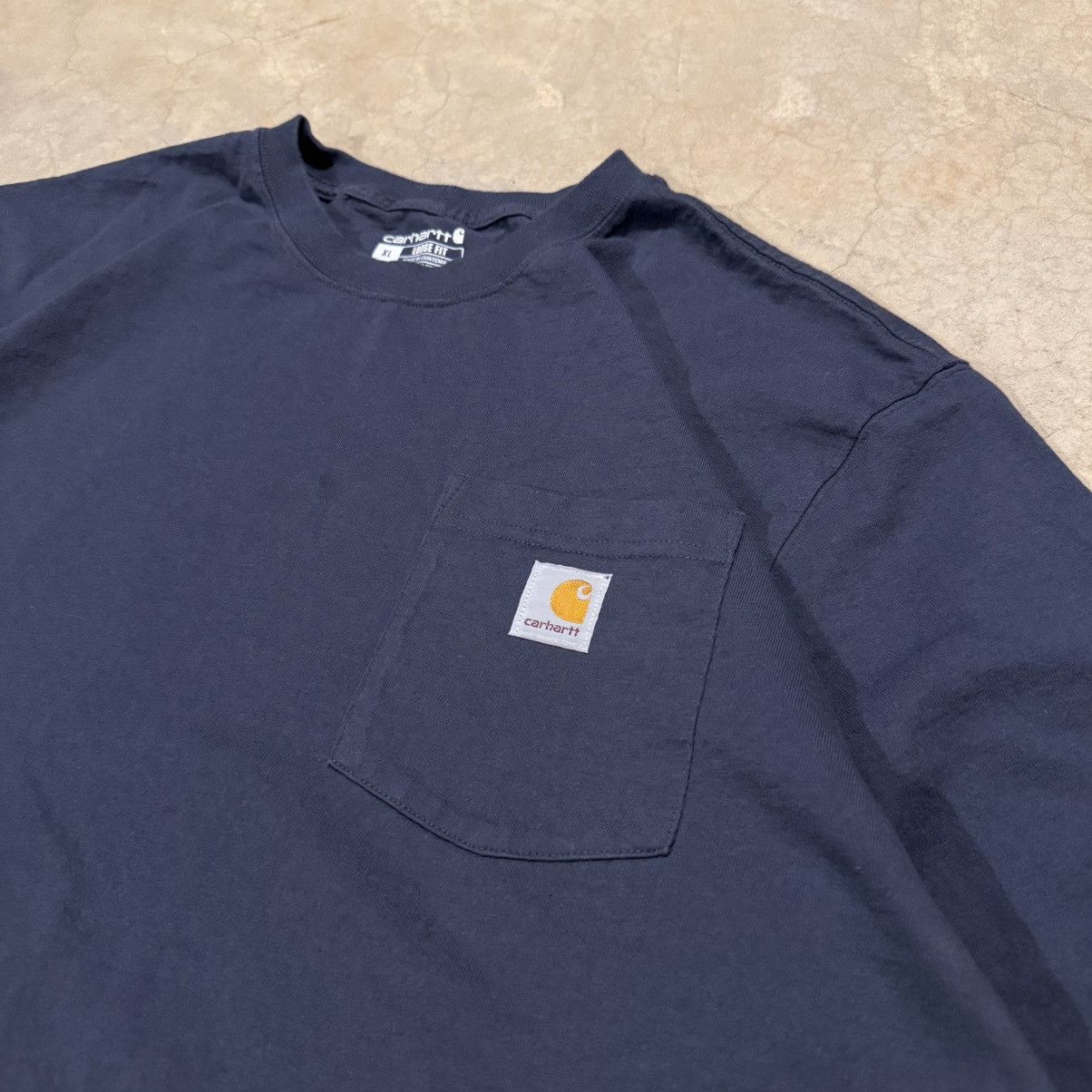 Carhartt Carhartt Pocket Logo Patch Faded Blue Tee ERD Grunge Size US XL / EU 56 / 4 - 3 Thumbnail