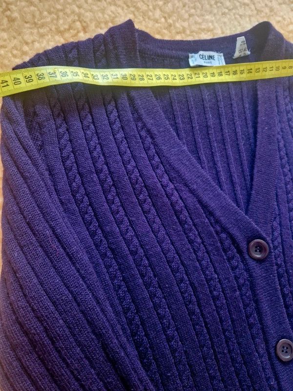 Celine Cardigan en wool. Vintage. Céline Size M / US 6-8 / IT 42-44 - 8 Thumbnail