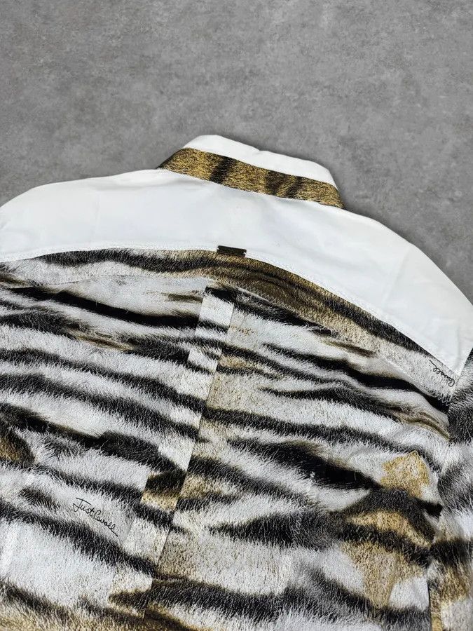 Just Cavalli 2000s Cavalli Safari White Savage Shirt Size US M / EU 48-50 / 2 - 6 Thumbnail