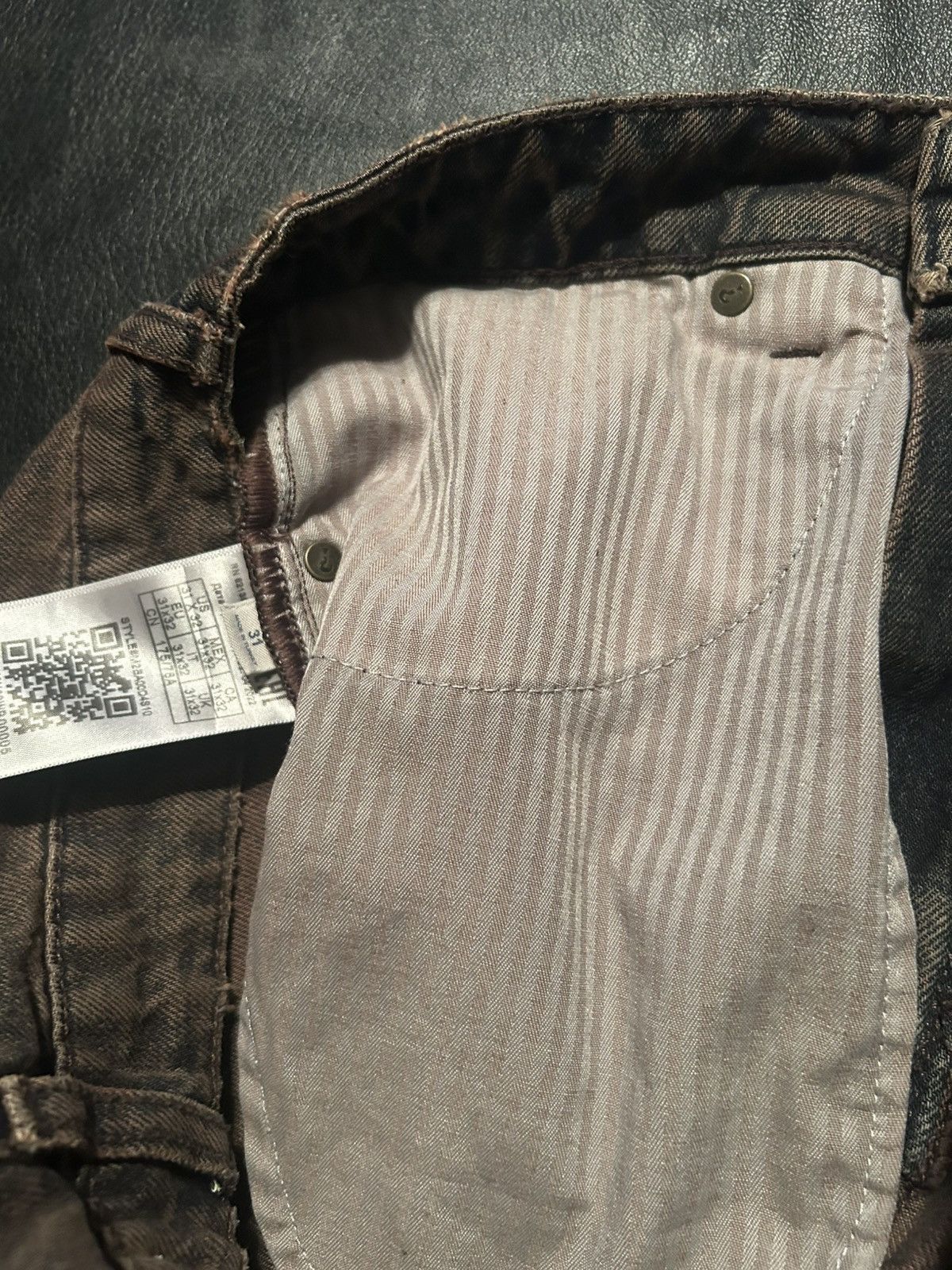Guess 2022 Guess USA Nicolai Marciano Brown Tinted Flare Jeans Size US 31 - 5 Thumbnail