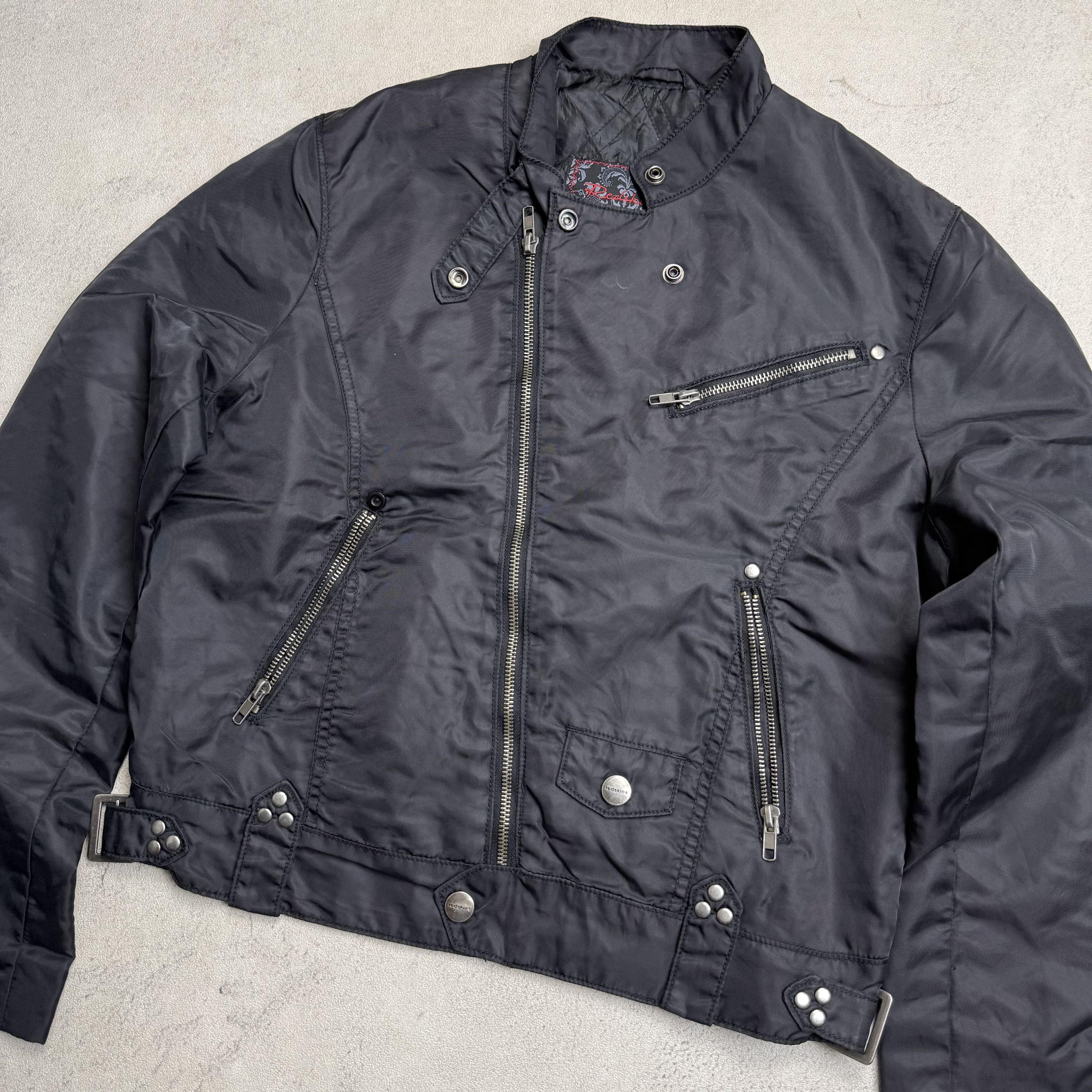 Vintage Redskins Biker Multi Pocket Jacket Size US S / EU 44-46 / 1 - 5 Thumbnail