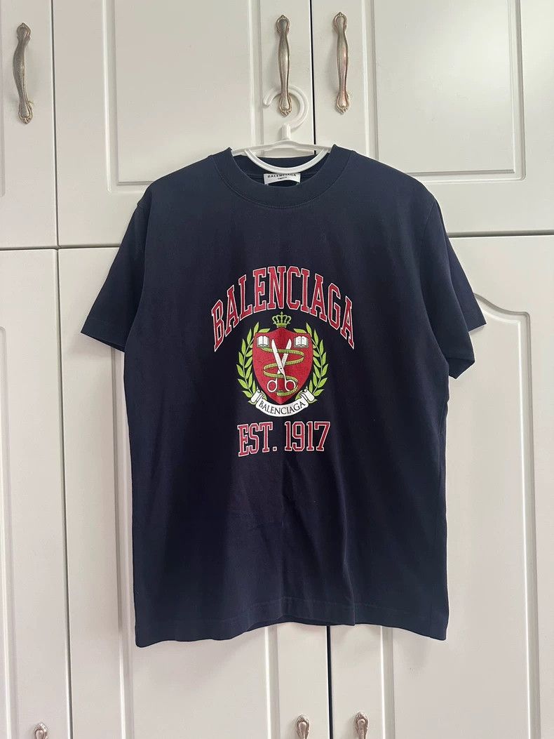 Balenciaga Balenciaga Scissors wheat ear logo short sleeve Size US S / EU 44-46 / 1 - 1 Thumbnail