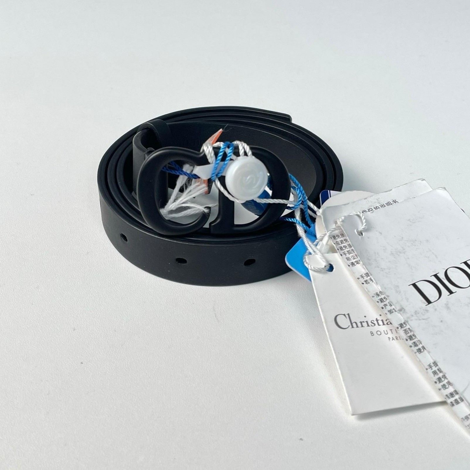 Dior Dior Black Saddle Buckle Matte Leather Belt Size ONE SIZE - 1 Thumbnail